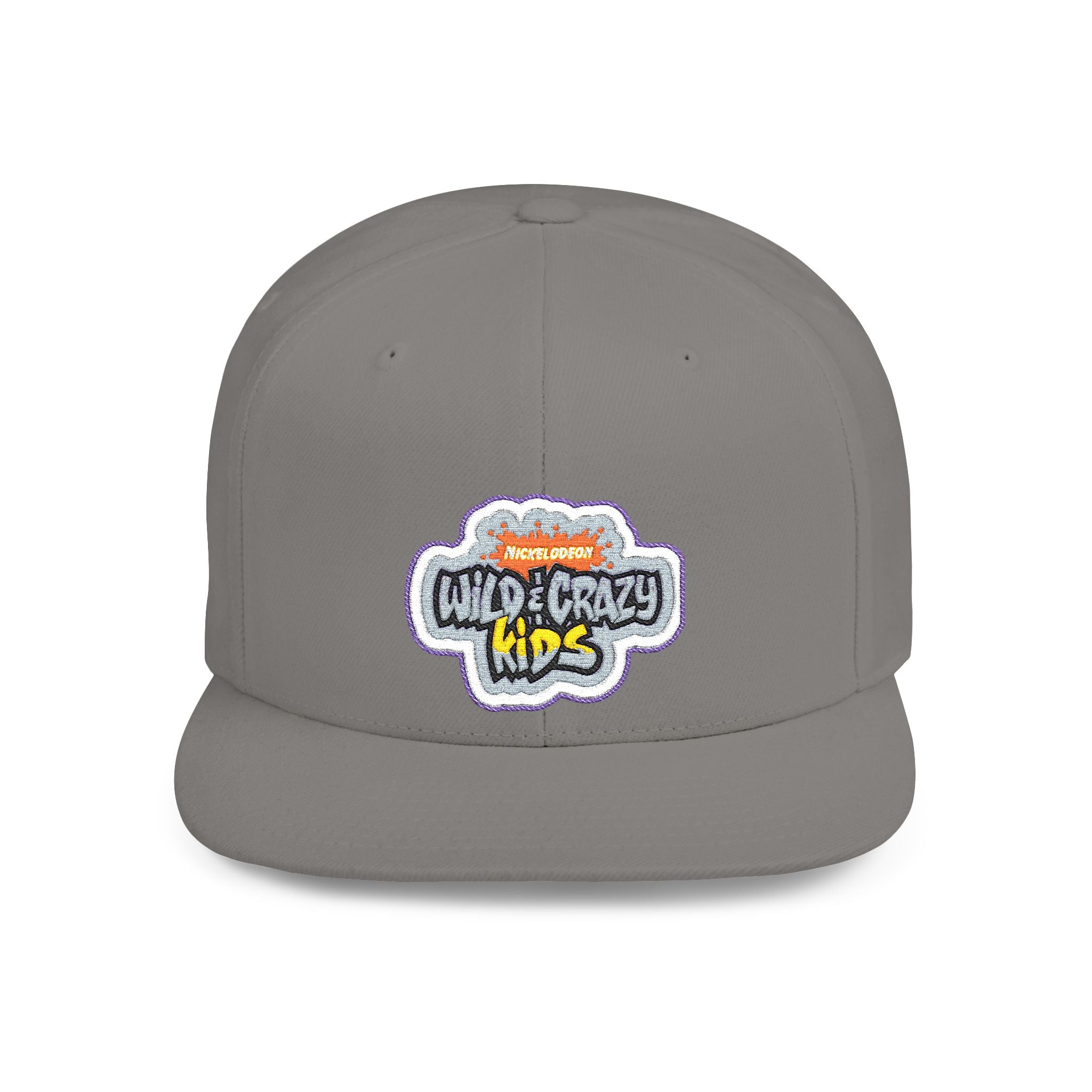 Flat Bill Snapback Hat — 'Neighborhood Vibes' Embroidered Patch Cap