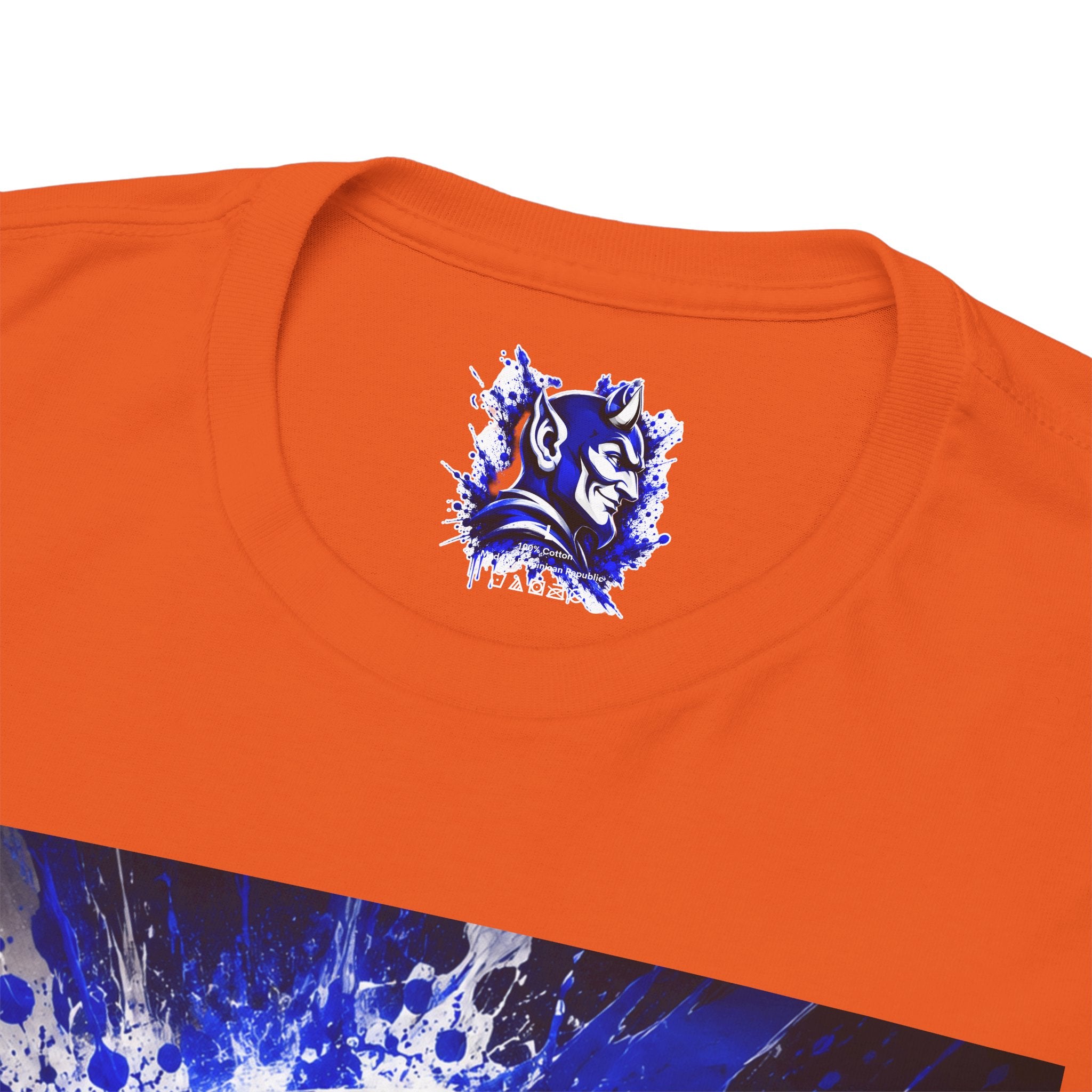 Duke Blue Devils Graphic Tee — Splatter Devil Logo T‑Shirt