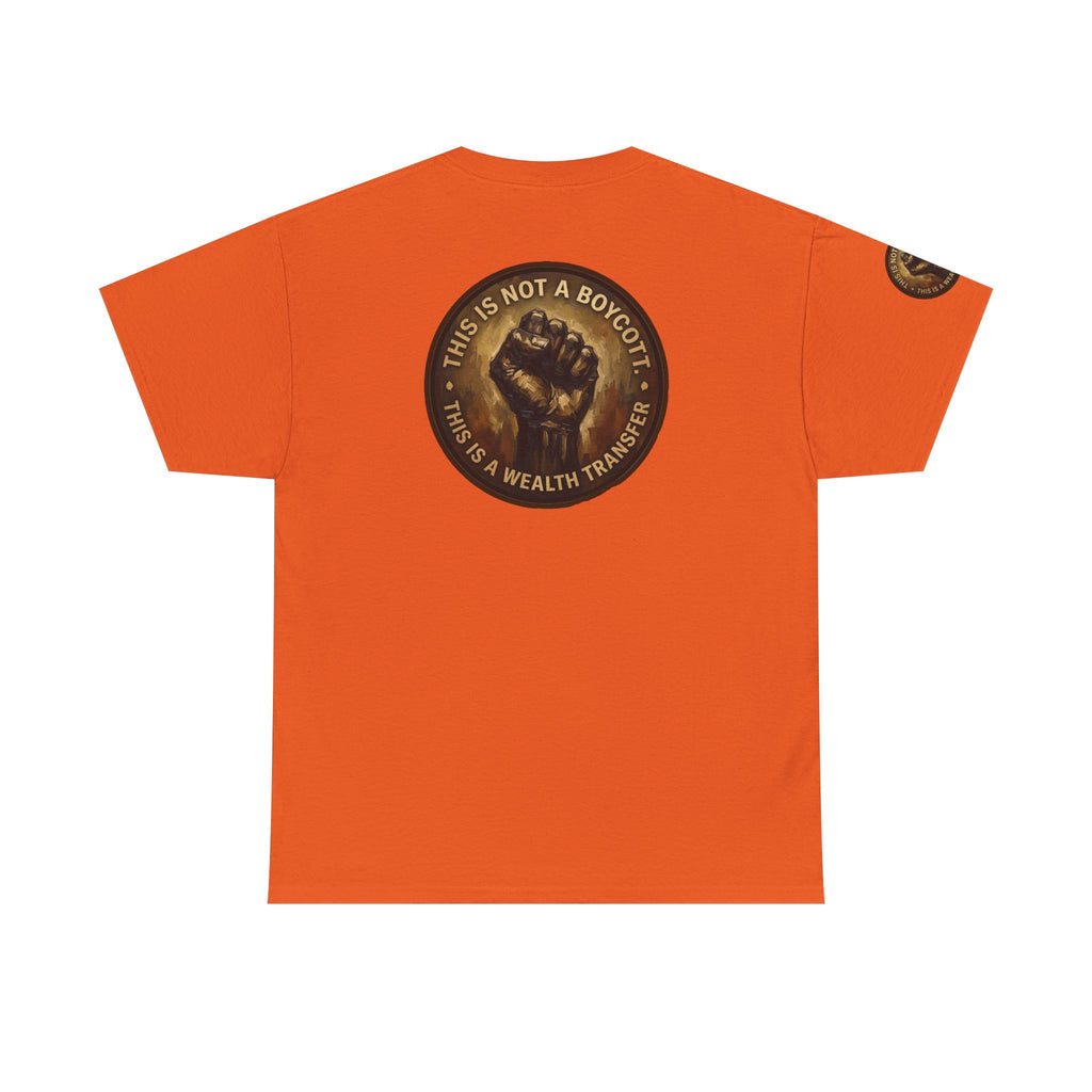 Jesus Portrait Tee with 'This Is Not A Boycott — This Is A Wealth Transfer' Back Emblem