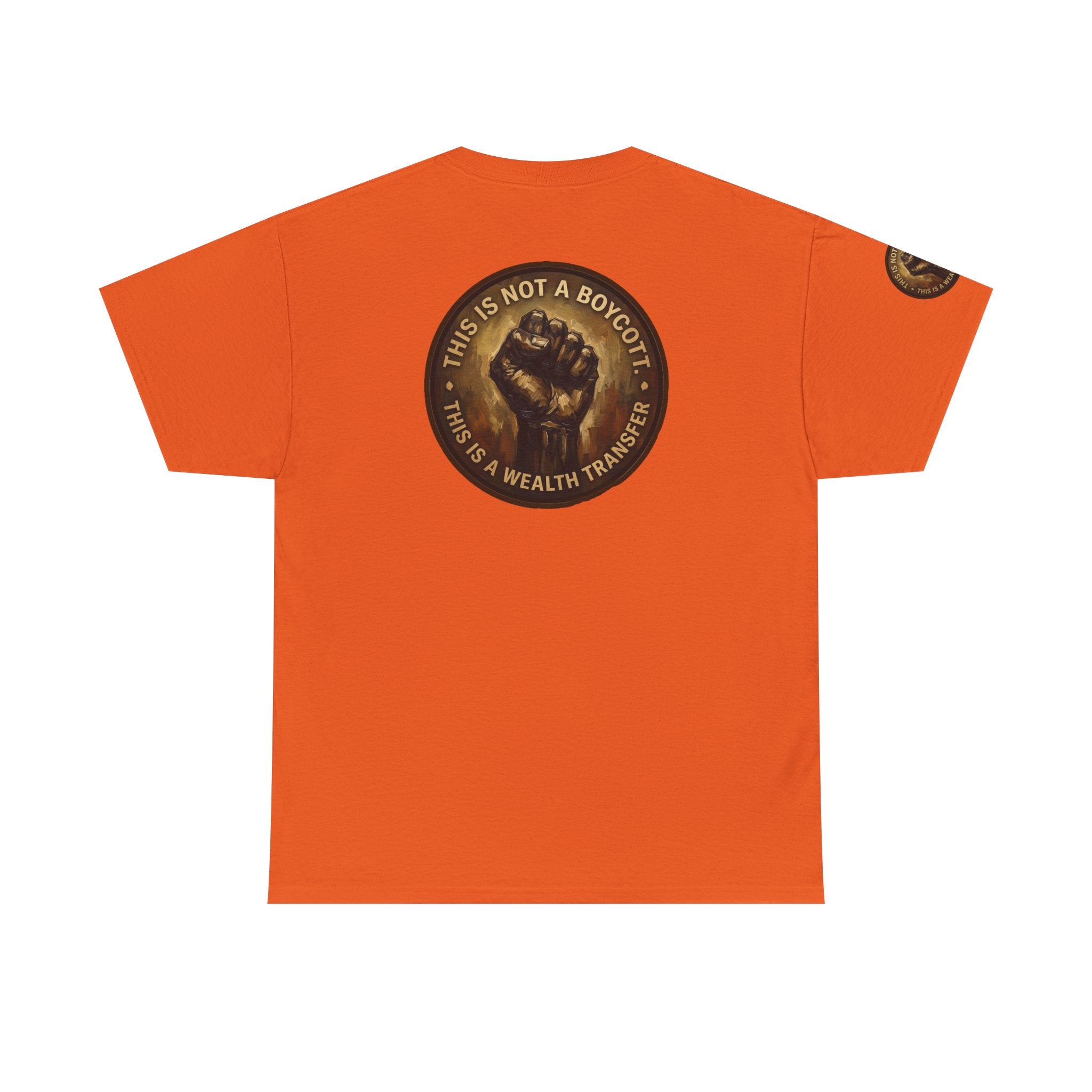 Jesus Portrait Tee with 'This Is Not A Boycott — This Is A Wealth Transfer' Back Emblem
