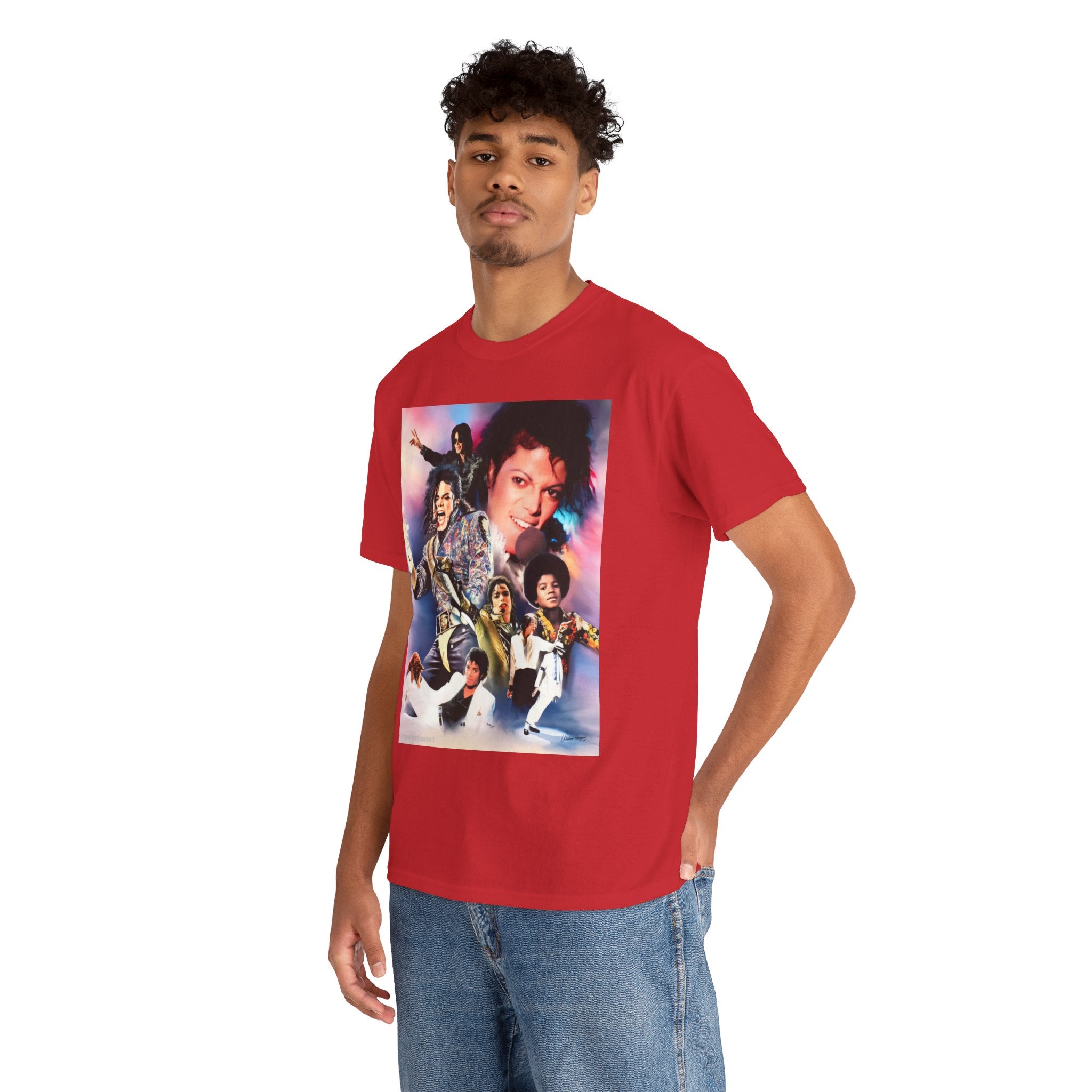 Michael Jackson Tribute Tee — Vintage Pop Collage T-Shirt