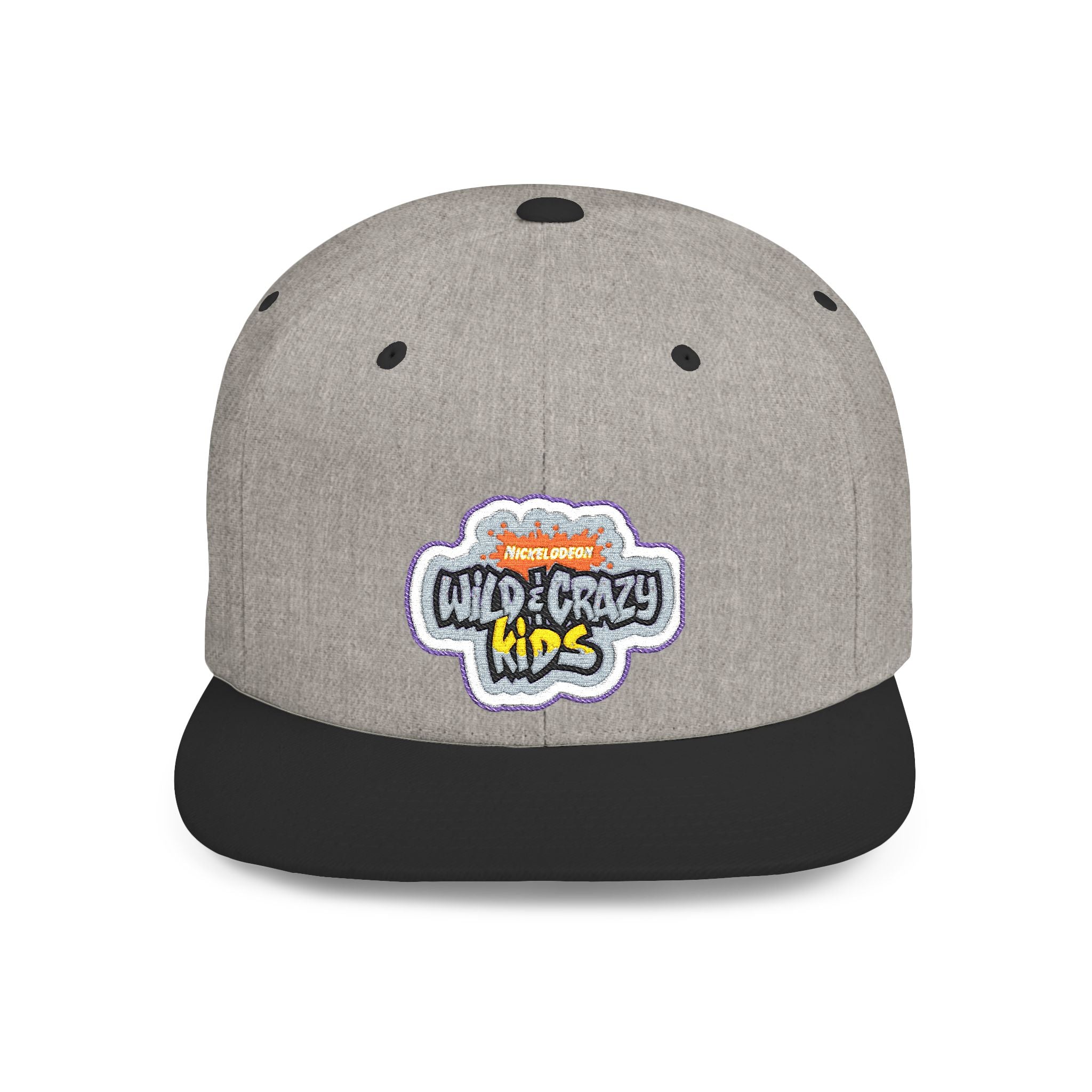 Flat Bill Snapback Hat — 'Neighborhood Vibes' Embroidered Patch Cap