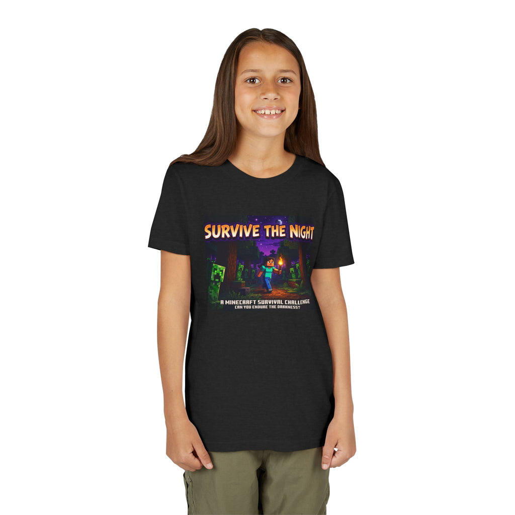 Survive the Night Youth Tee — Glowing Creeper Night Gamer Shirt