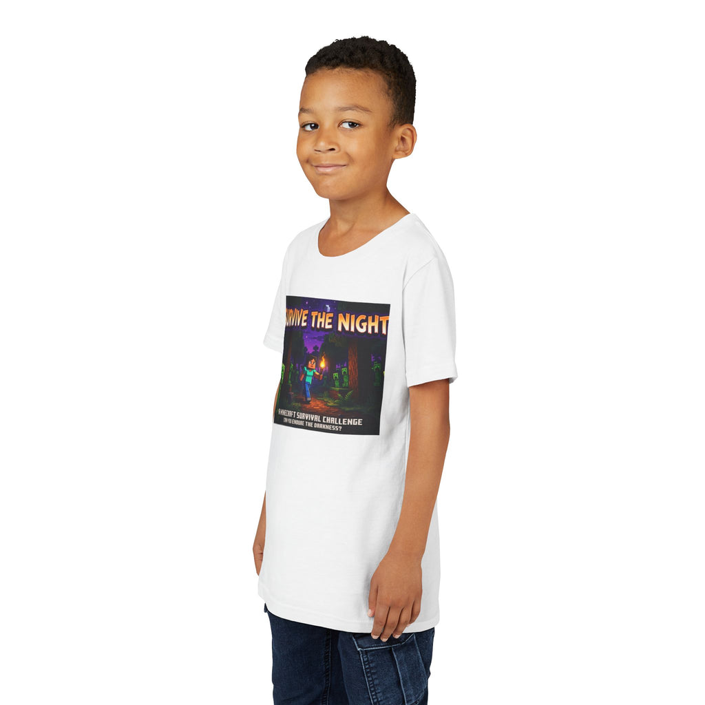 Survive the Night Youth Tee — Glowing Creeper Night Gamer Shirt