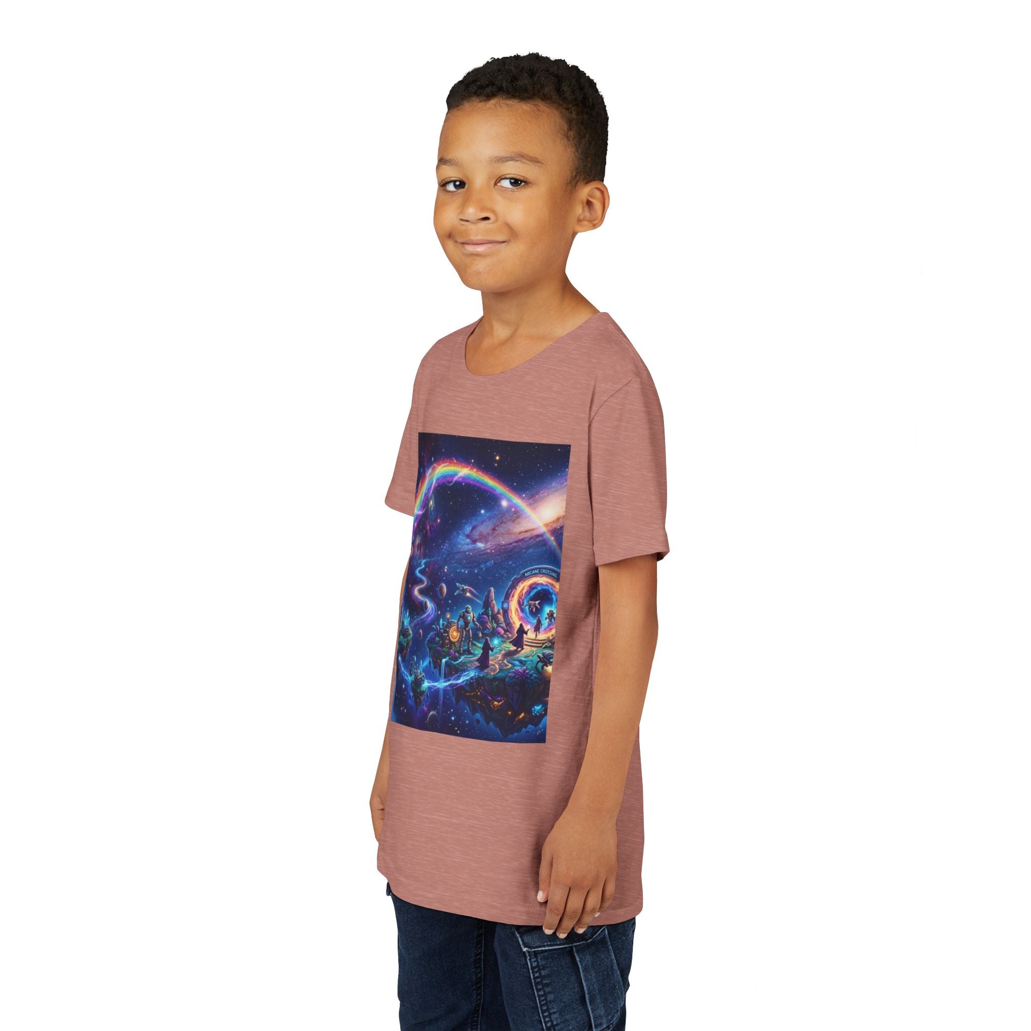 Galaxy Fantasy Youth Tee — Floating Islands, Robots & Magic Portals