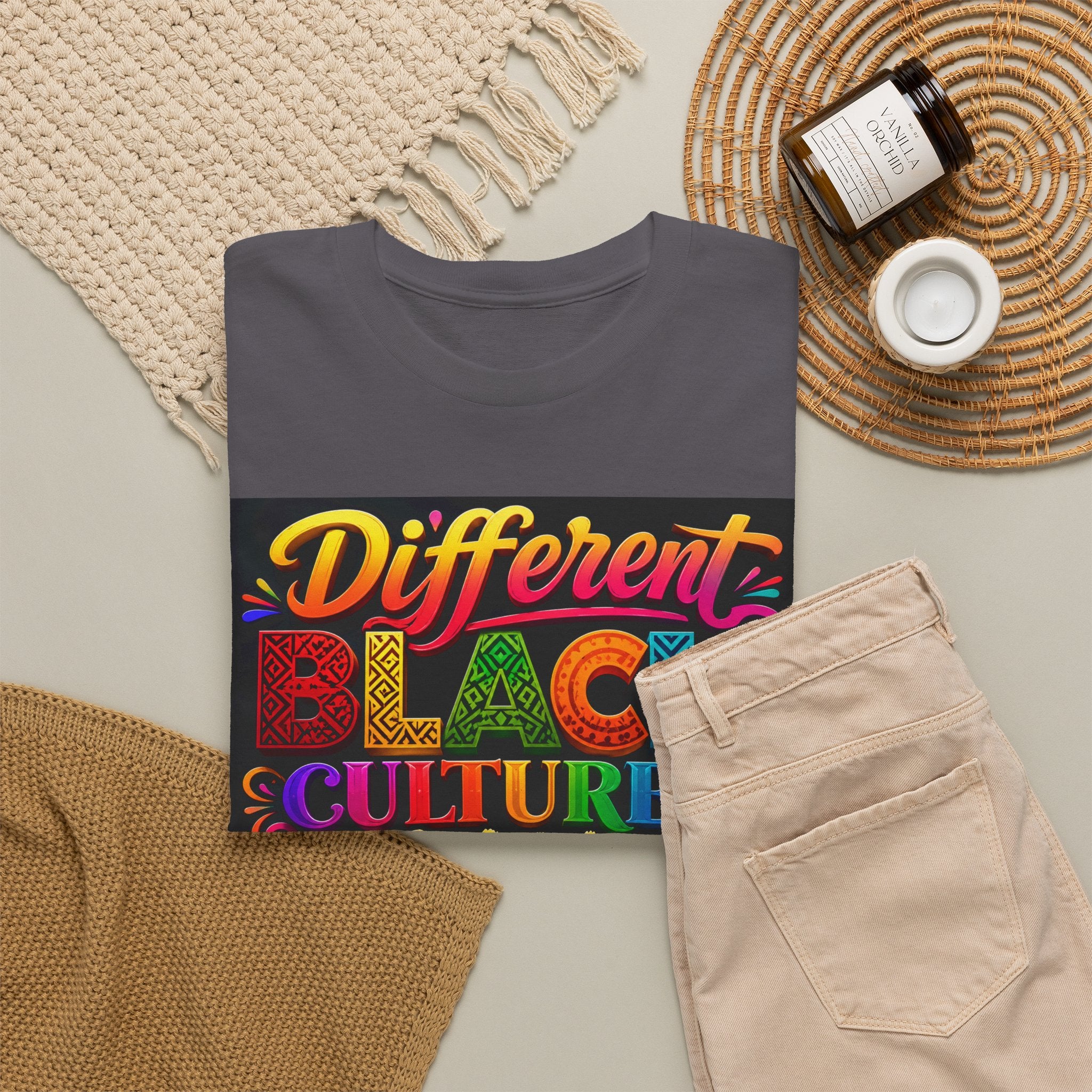 T-Shirt — Different Black Cultures, Same Black Skin Graphic Tee (Black History & Unity)