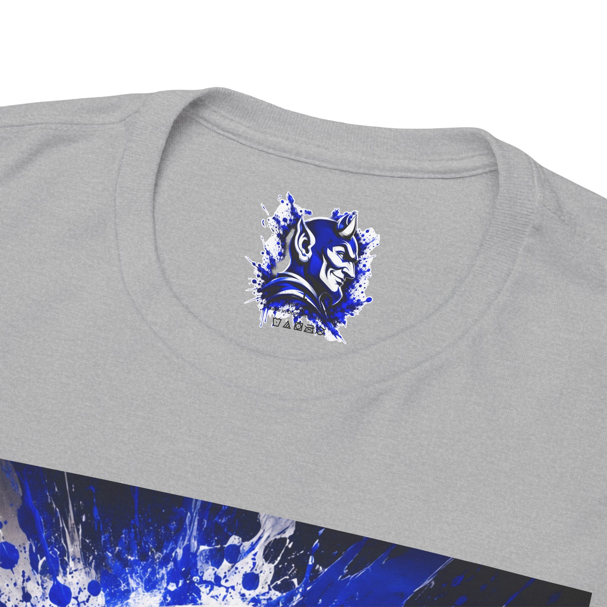 Duke Blue Devils Graphic Tee — Splatter Devil Logo T‑Shirt