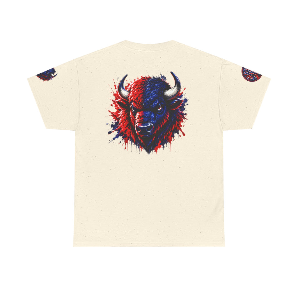 Howard University Buffalo Spirit Tee — HU Bison Red & Blue Campus Shirt