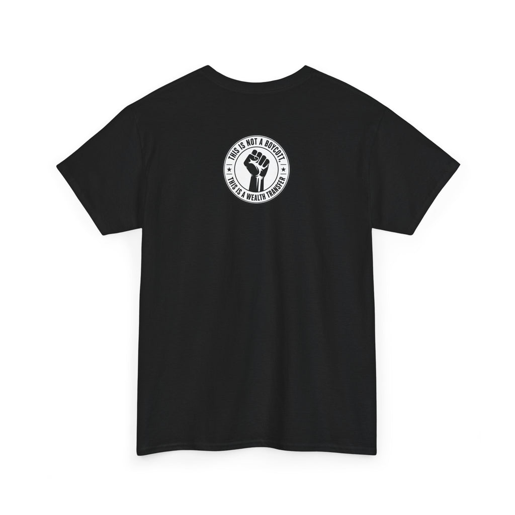 Graphic Tee — Retro Portrait Front with Black Power Fist Back