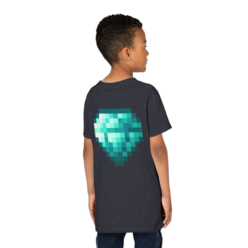Youth Diamond Legend Tee — Pixel Minecraft-Style Gem Graphic Shirt
