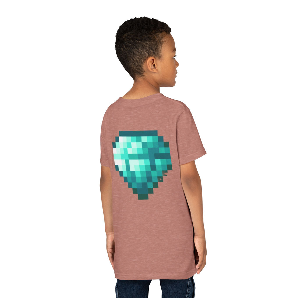 Youth Diamond Legend Tee — Pixel Minecraft-Style Gem Graphic Shirt