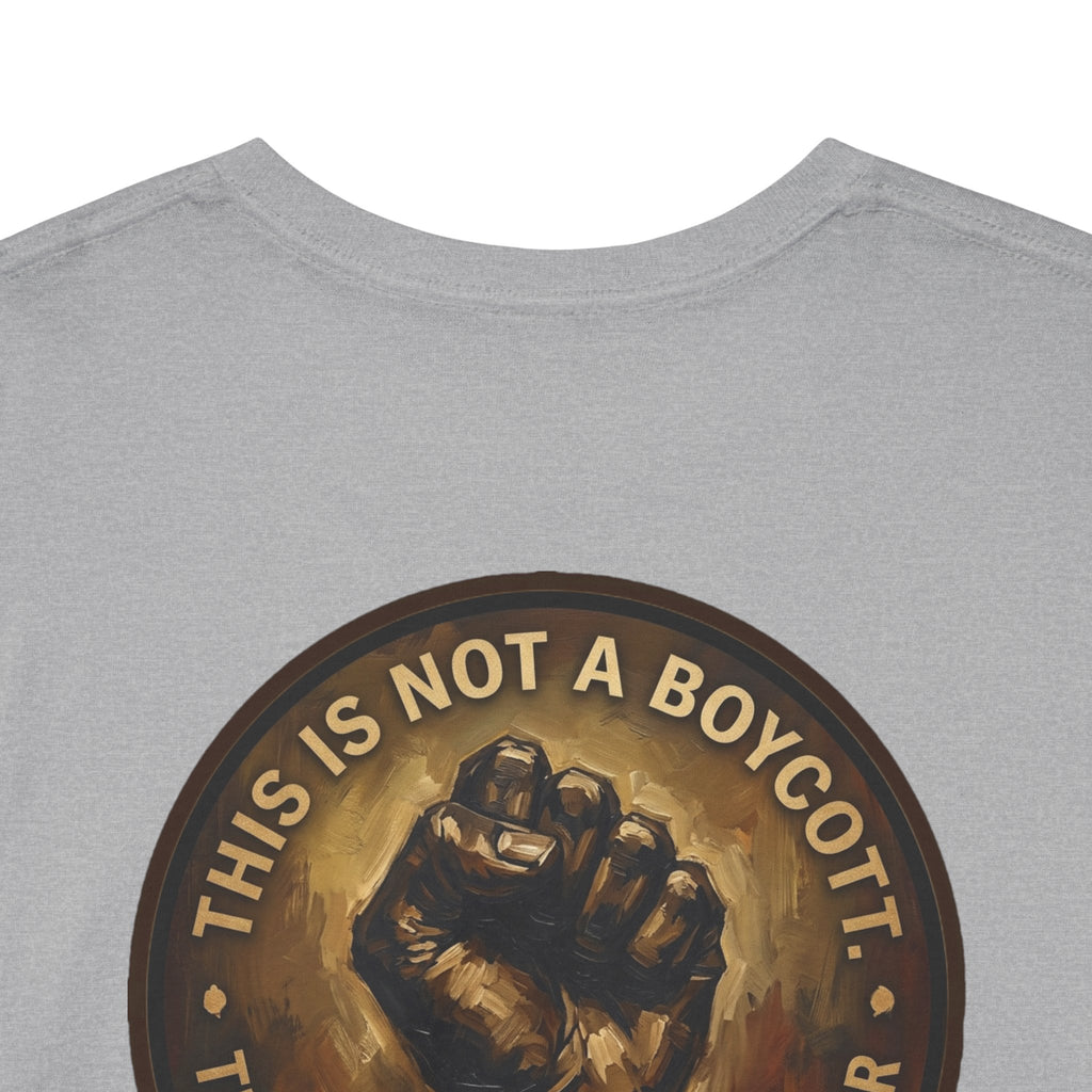 Jesus Portrait Tee with 'This Is Not A Boycott — This Is A Wealth Transfer' Back Emblem