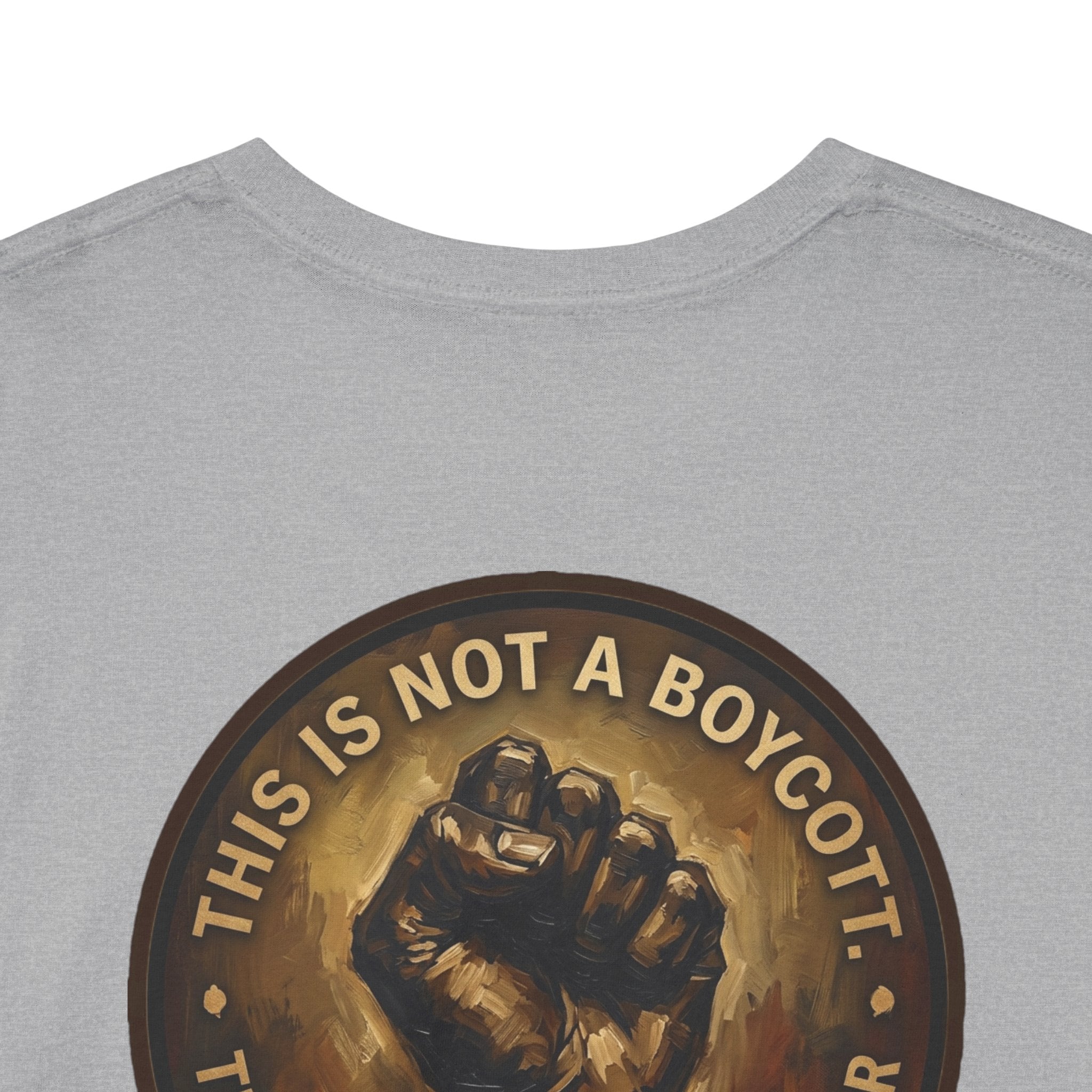 Jesus Portrait Tee with 'This Is Not A Boycott — This Is A Wealth Transfer' Back Emblem