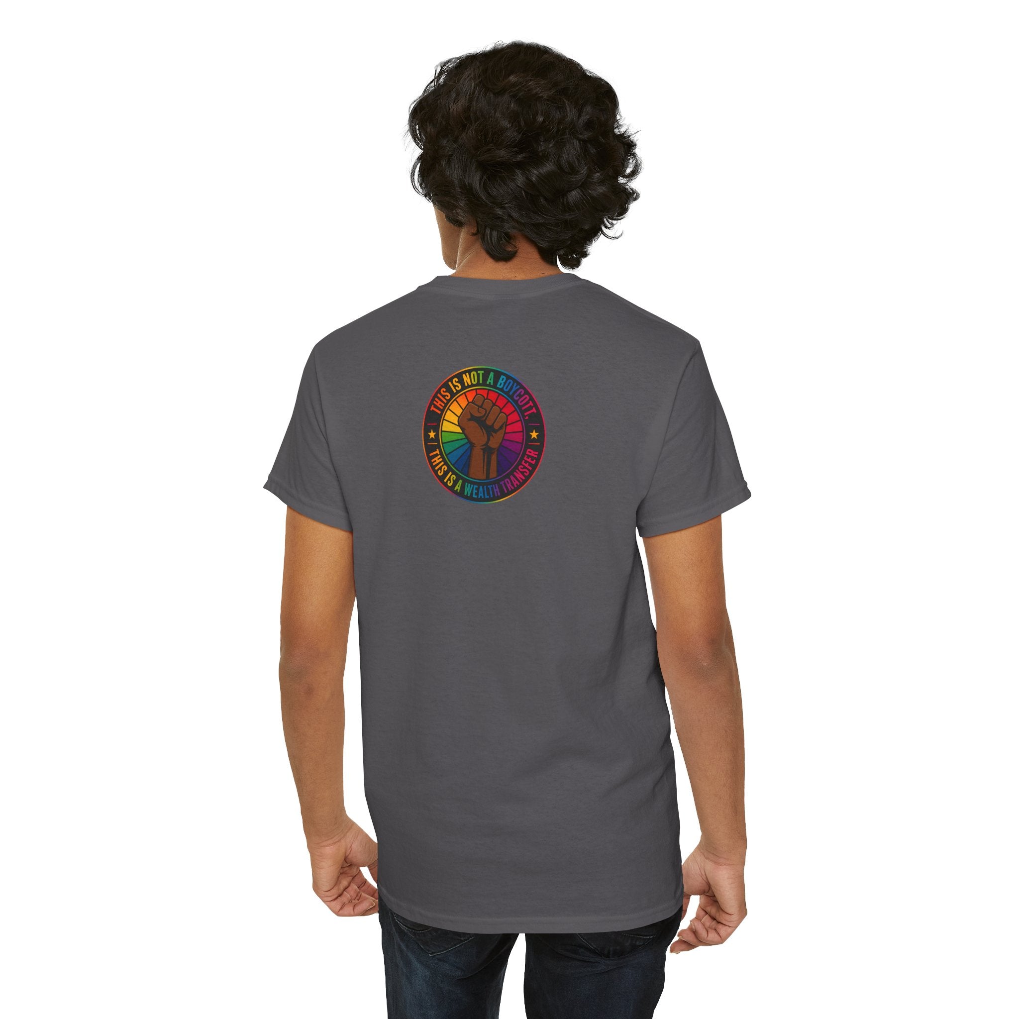 Blackout Graphic Tee — Urban Comic Poster Design with Back Fist Logo