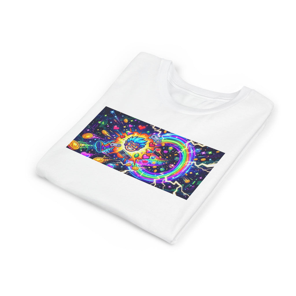 Kids Gaming Tee — Neon Rainbow Portal Gamer Shirt