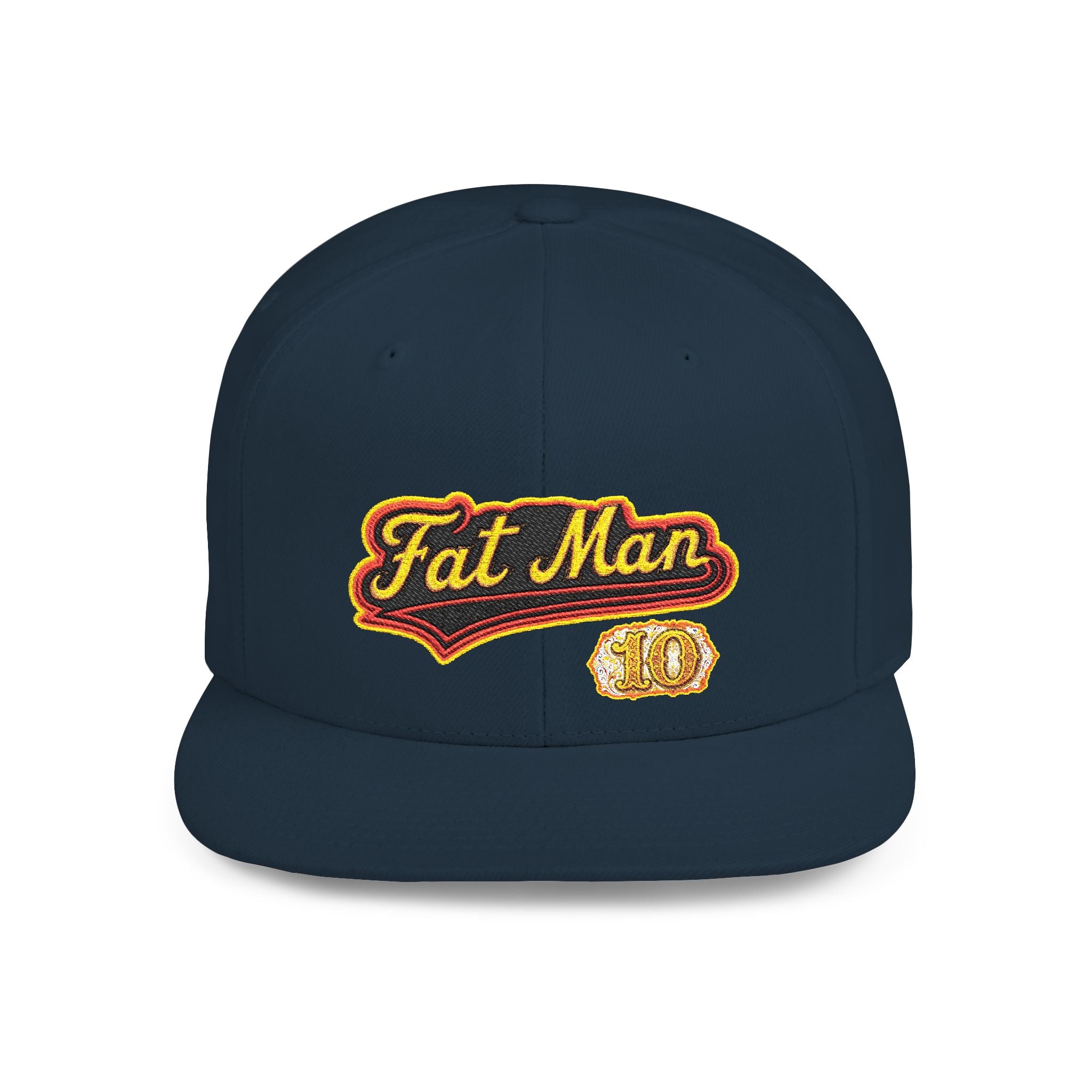 Snapback Hat — Embroidered “Fat Man” Vintage Script Cap
