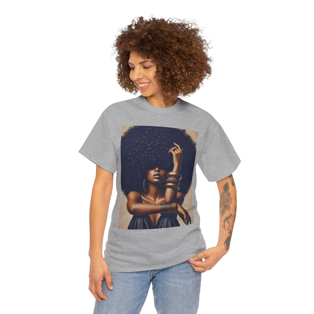 Afro Goddess Portrait Tee — Empowerment Graphic T-Shirt