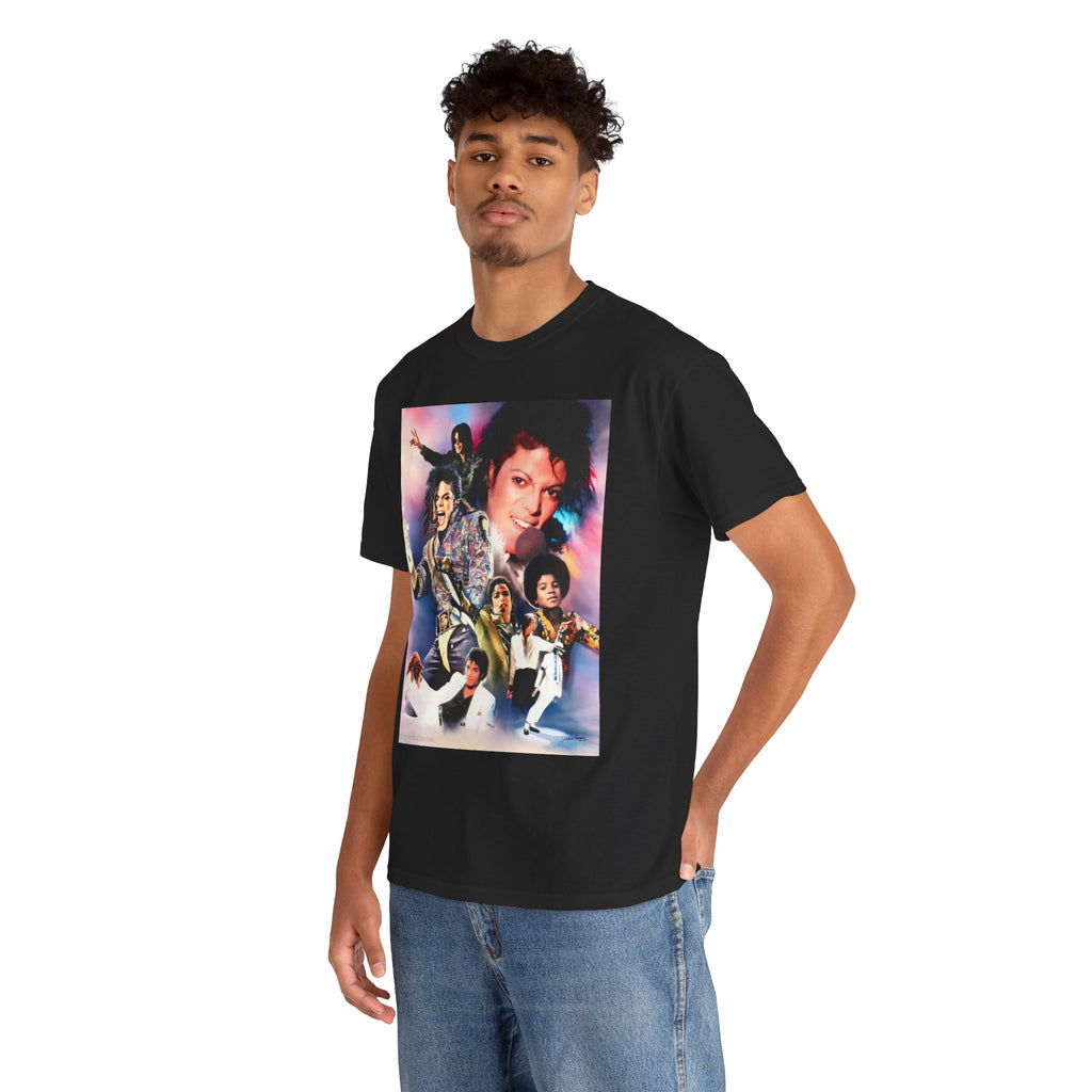 Michael Jackson Tribute Tee — Vintage Pop Collage T-Shirt
