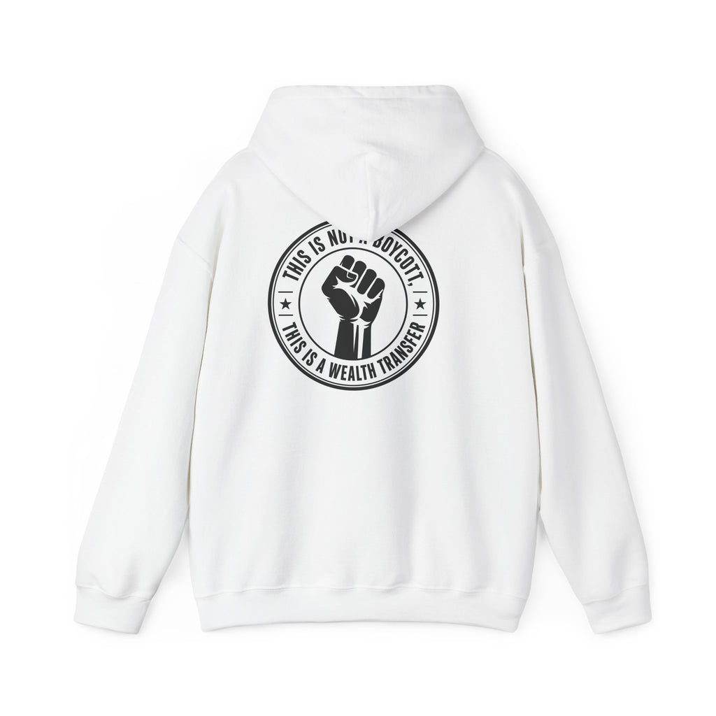 Black Unity Hoodie — Pan-African Portraits with "This Is Not A Boycott, This Is A Wealth Transfer" Back Print