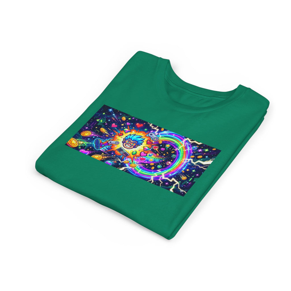 Kids Gaming Tee — Neon Rainbow Portal Gamer Shirt