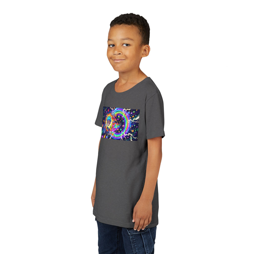 Kids Gaming Tee — Neon Rainbow Portal Gamer Shirt