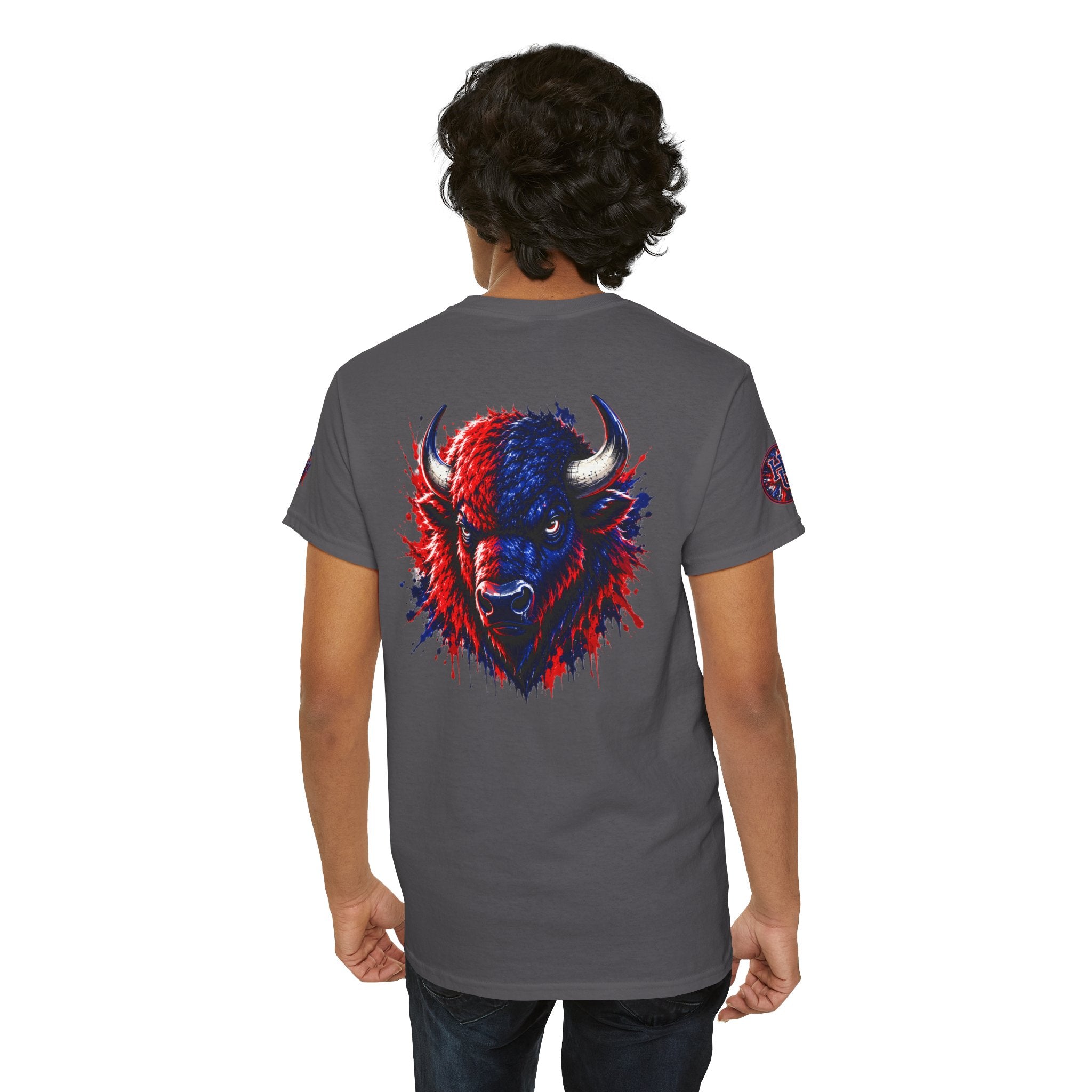 Howard University Buffalo Spirit Tee — HU Bison Red & Blue Campus Shirt