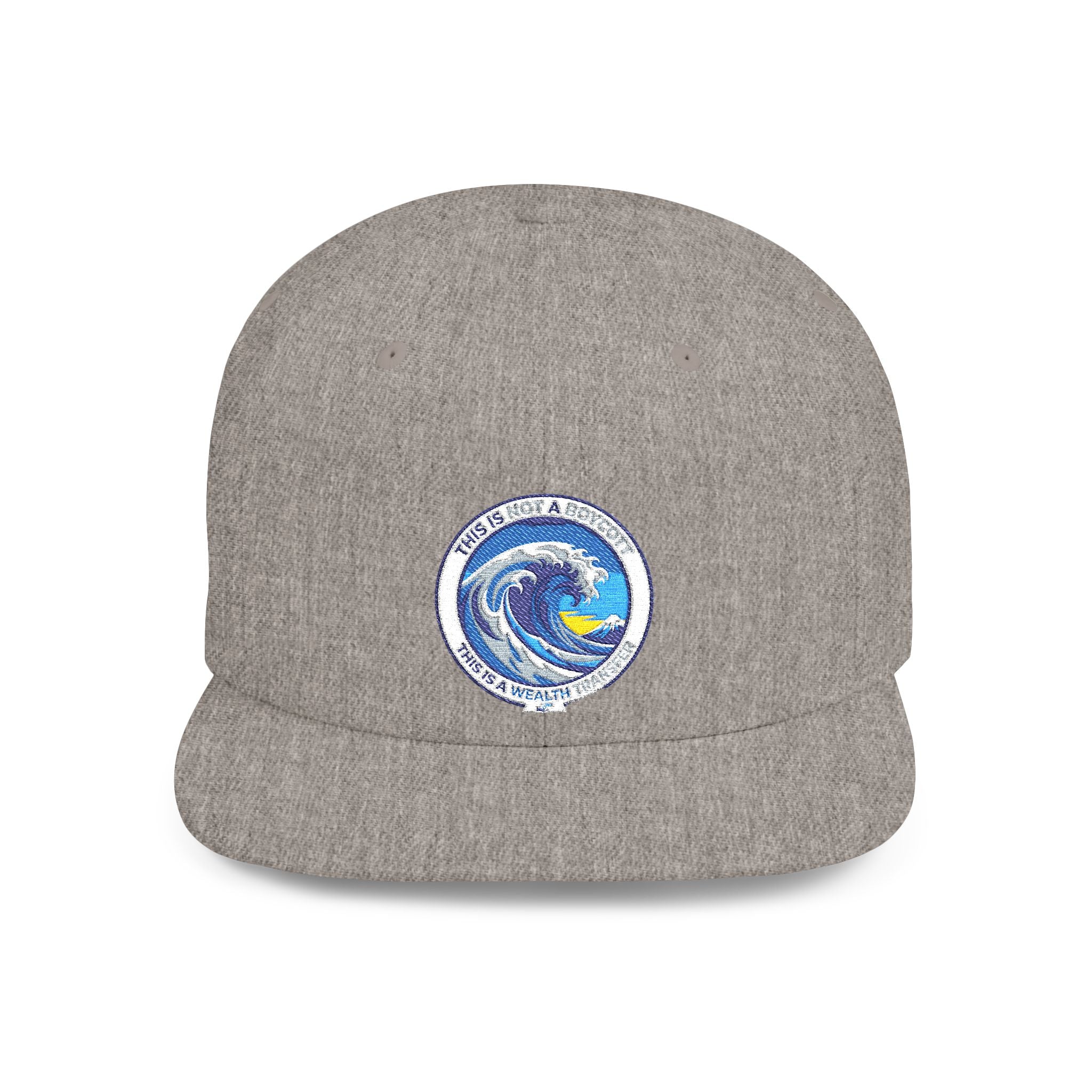 Copy of Reggae Vibes Flat Bill Snapback Hat — Colorful Rasta Music Patch
