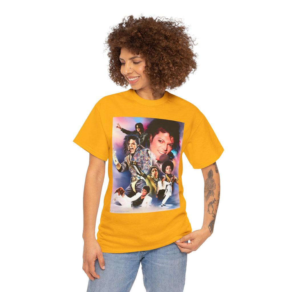 Michael Jackson Tribute Tee — Vintage Pop Collage T-Shirt