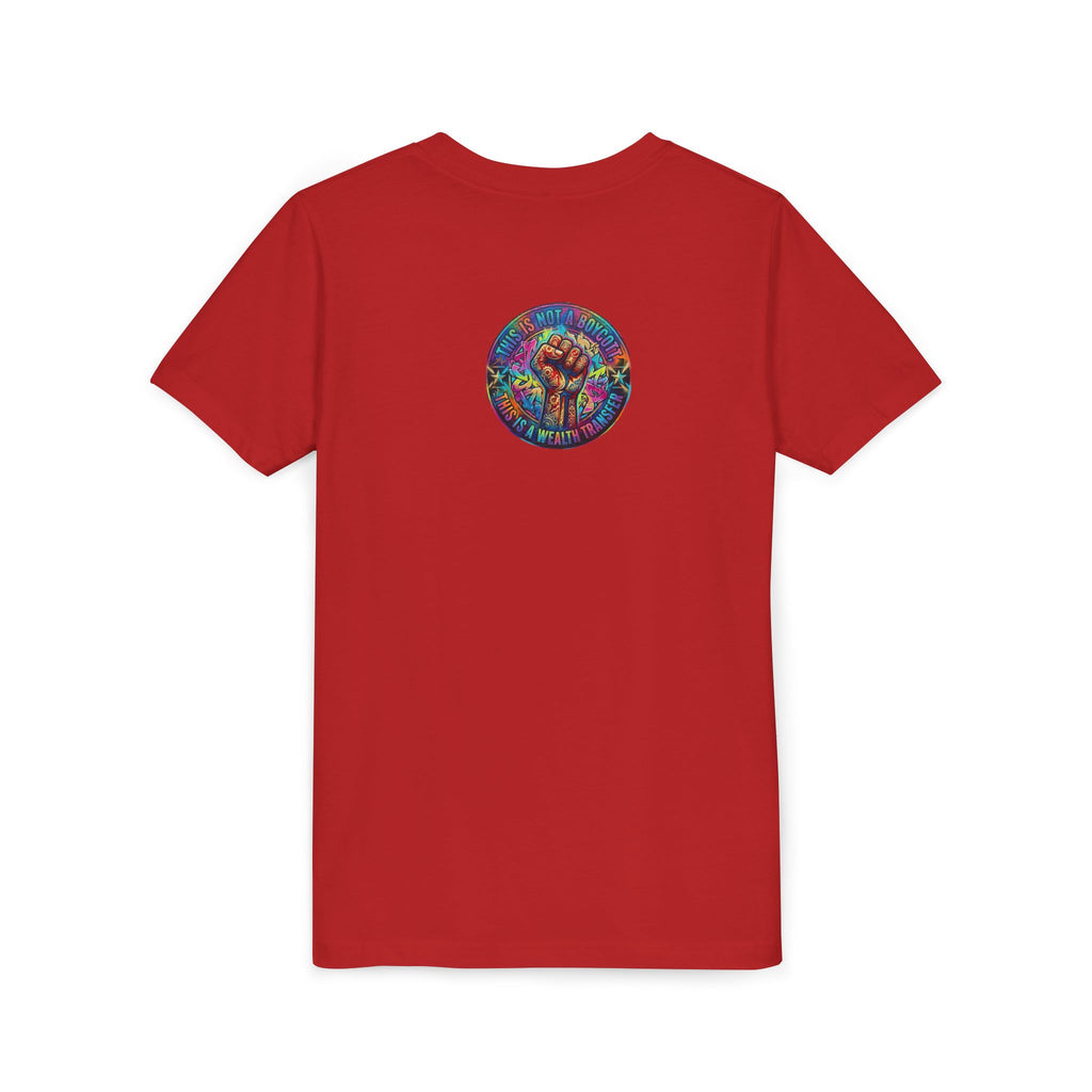Youth Tee — “BUILD. CREATE. WIN.” Neon Builder City Design