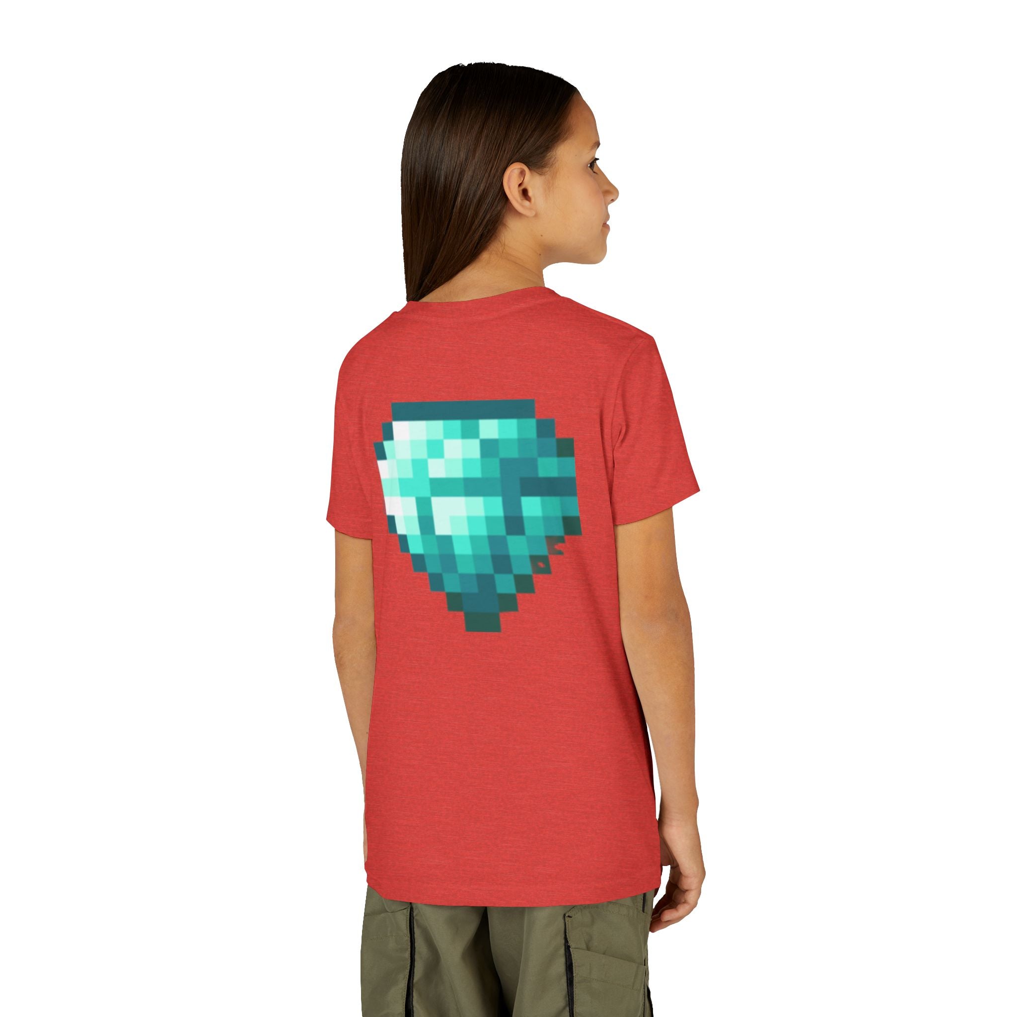 Youth Diamond Legend Tee — Pixel Minecraft-Style Gem Graphic Shirt