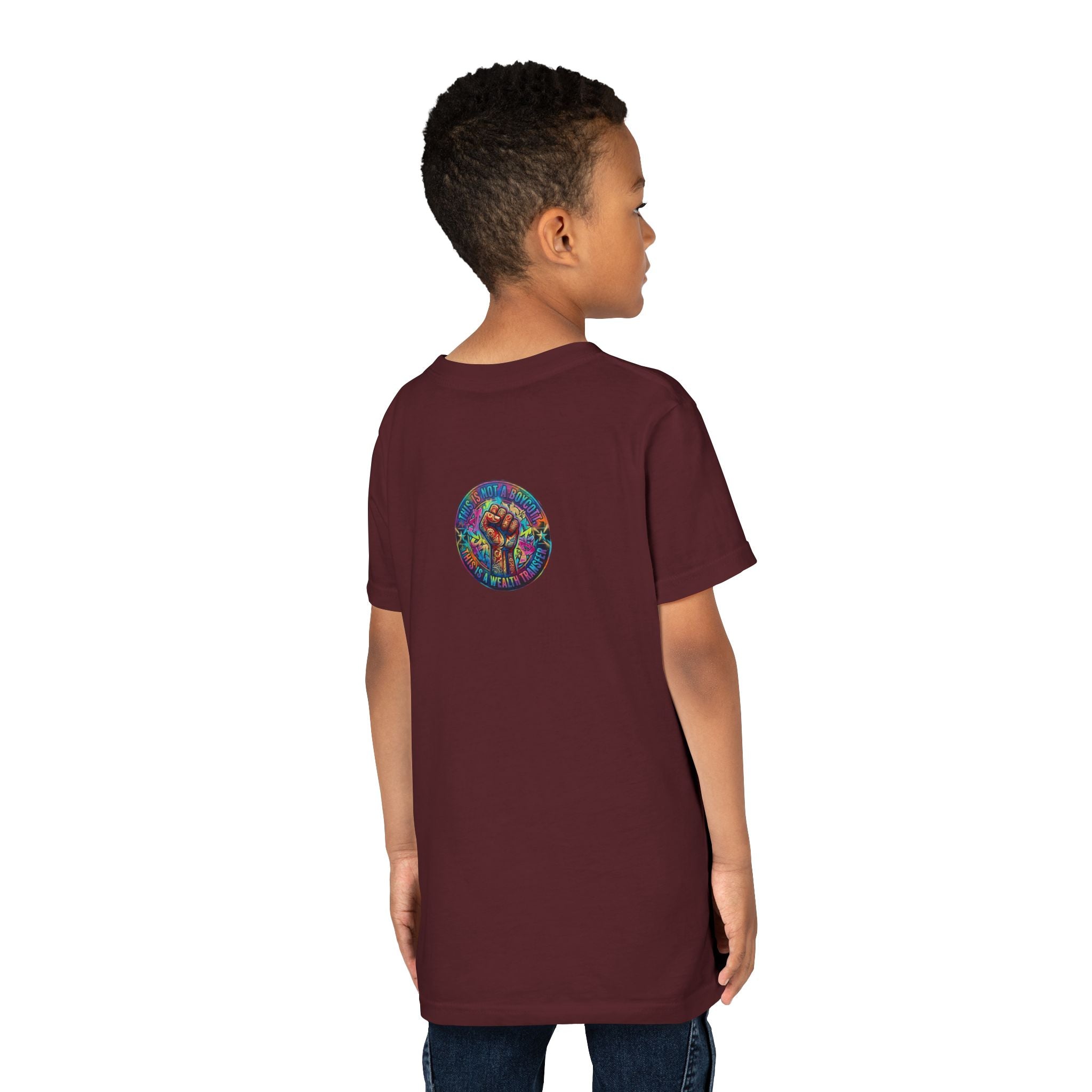 Youth Trophy Lightning Tee — Winning Kids' Short Sleeve Shirt with Stars & Confetti