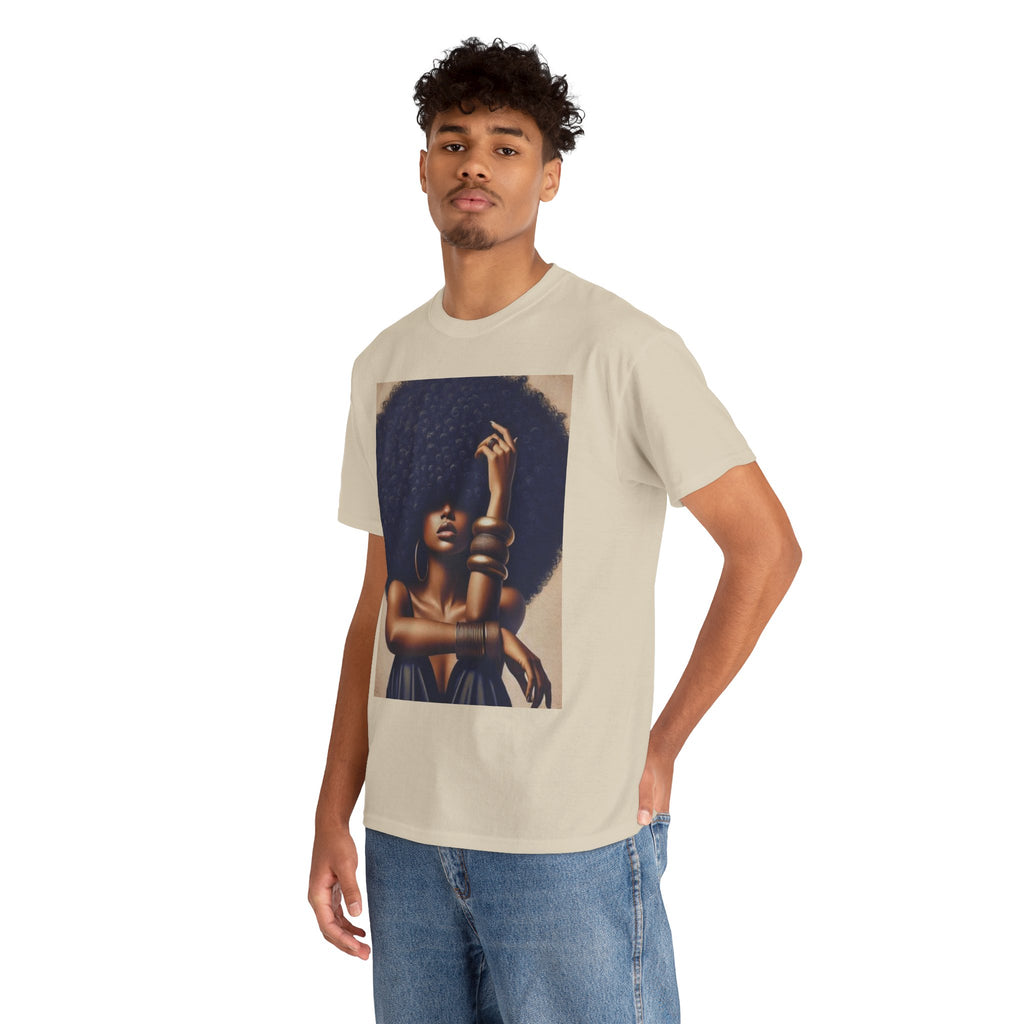 Afro Goddess Portrait Tee — Empowerment Graphic T-Shirt