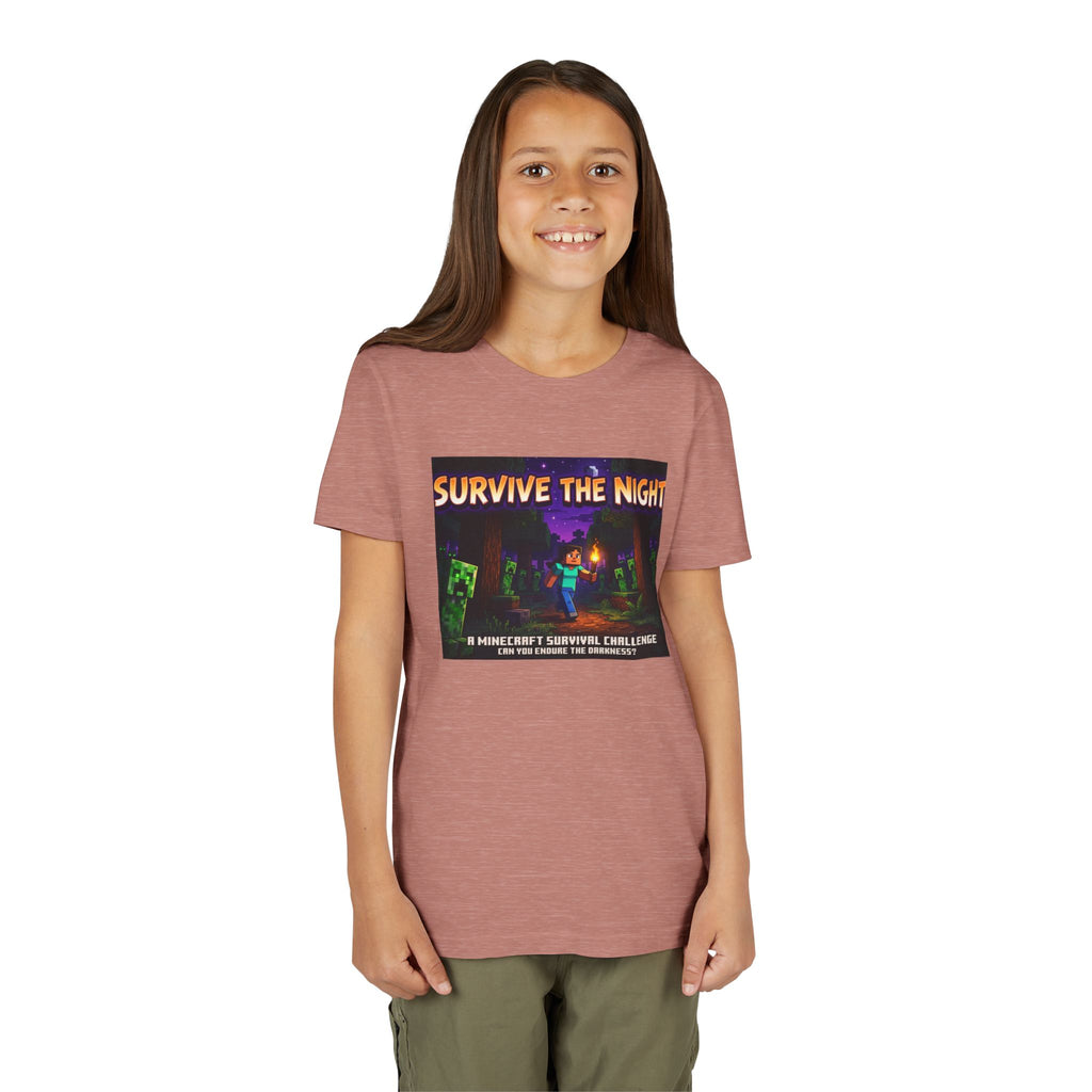 Survive the Night Youth Tee — Glowing Creeper Night Gamer Shirt