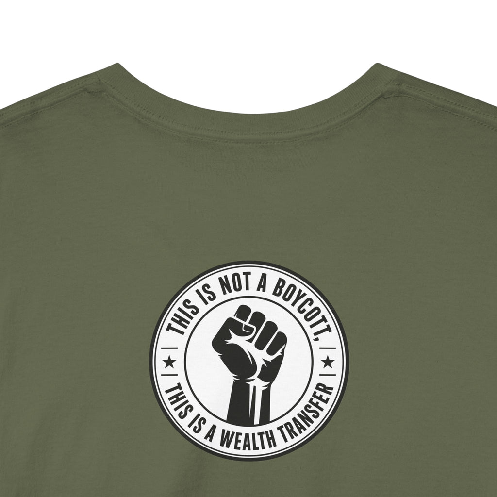 Graphic Tee — Retro Portrait Front with Black Power Fist Back