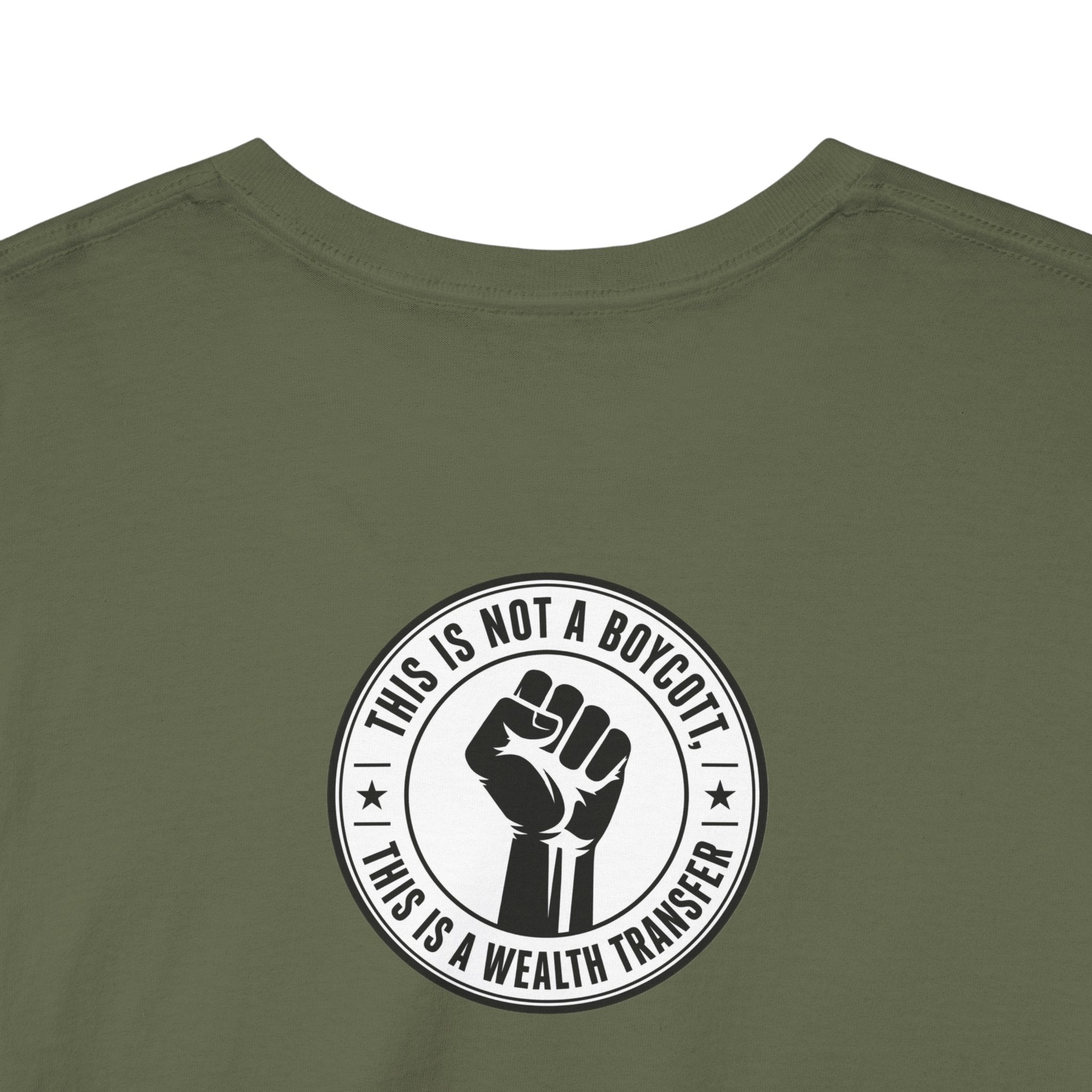 Graphic Tee — Retro Portrait Front with Black Power Fist Back
