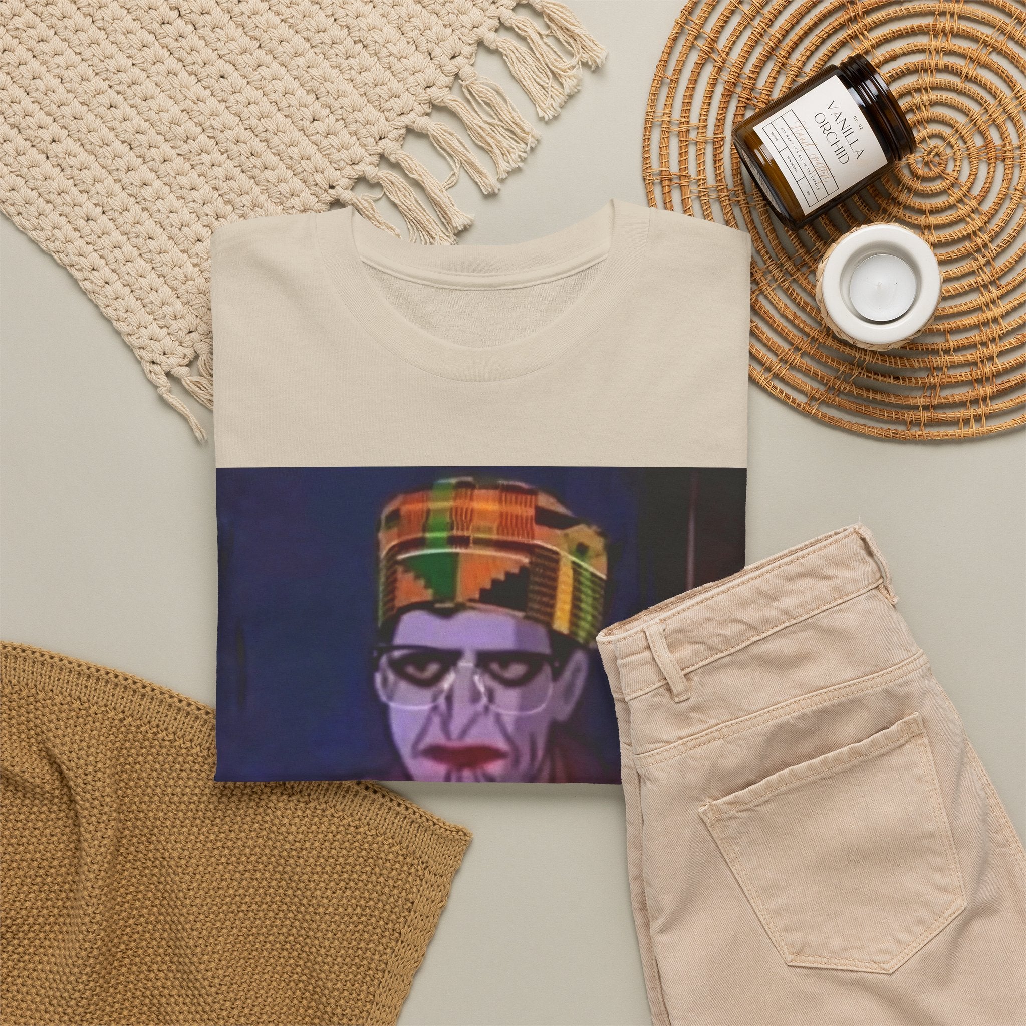 Graphic Tee — Vintage Afrocentric Joker Portrait & Psychedelic Raised Fist Art
