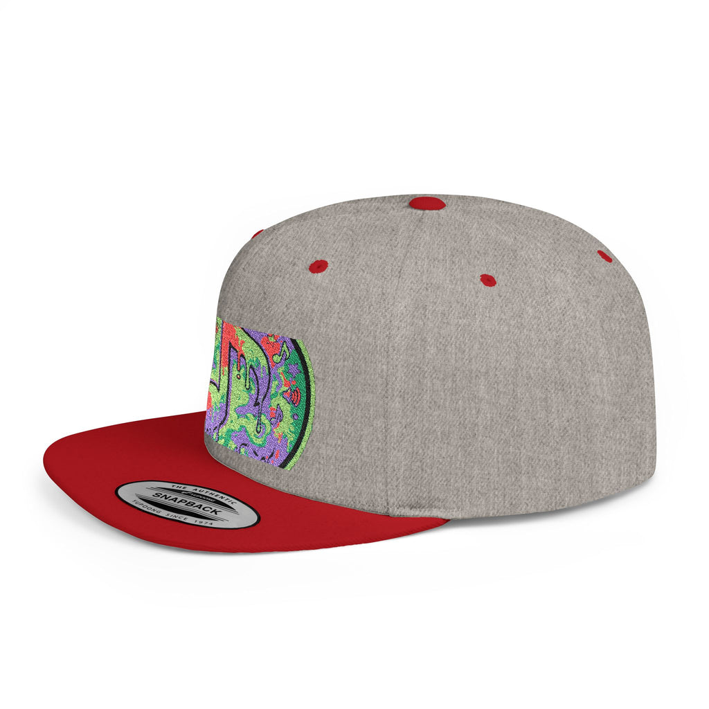 Copy of Copy of Flat Bill Snapback Hat — Retro Dance Crew Graphic Cap