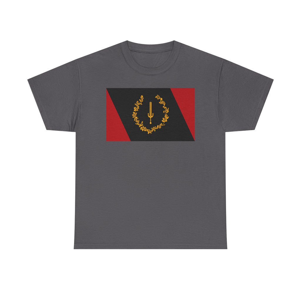 Laurel Trident Tee — Vintage Gold Emblem Graphic T-Shirt