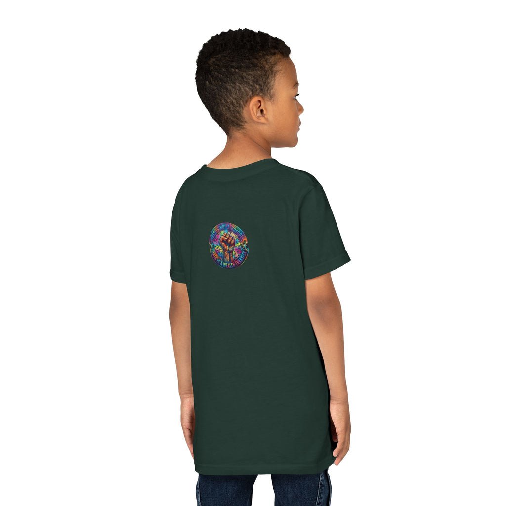 Neon Power Button Tee — Gamer Screen Escape Youth T-Shirt