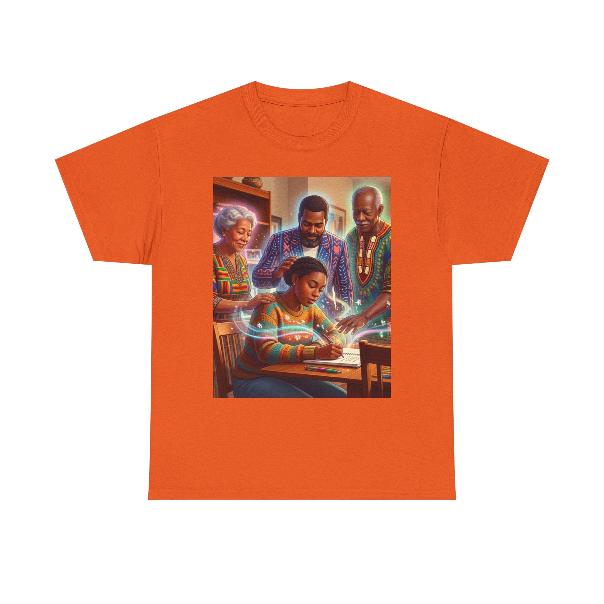 Black Family Study Night T-Shirt — Inspirational Afrofuturist Classroom Artwork