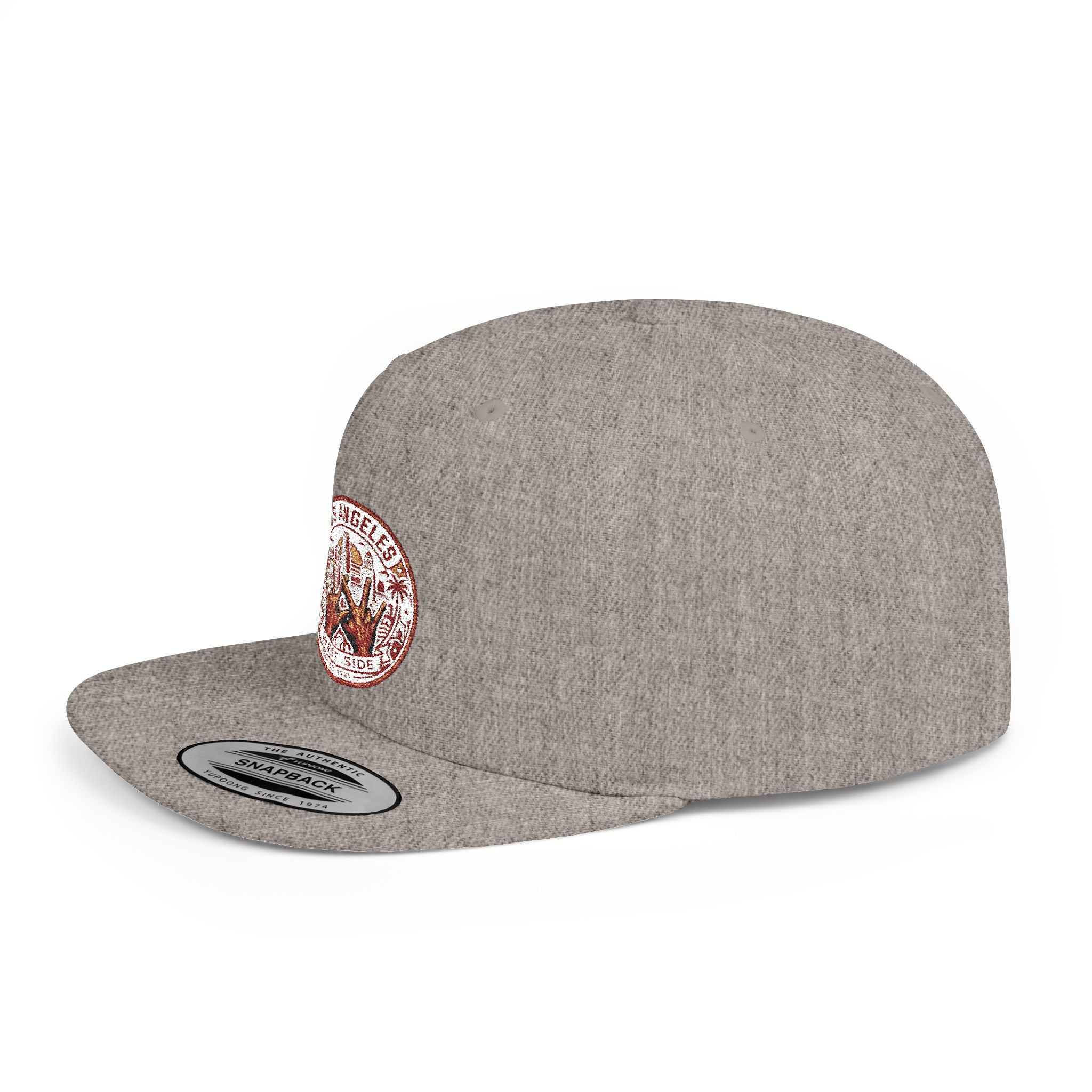 Wildflower Crown Snapback Hat — 'Little Dreamer' Floral Embroidered Flat Bill