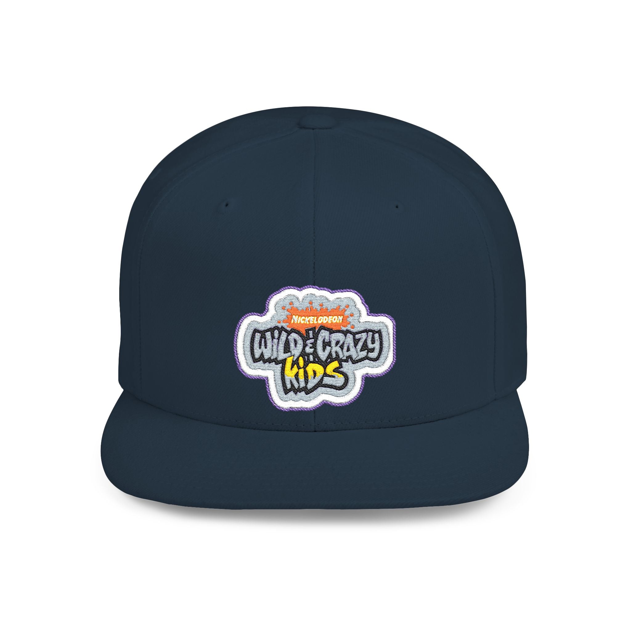 Flat Bill Snapback Hat — 'Neighborhood Vibes' Embroidered Patch Cap
