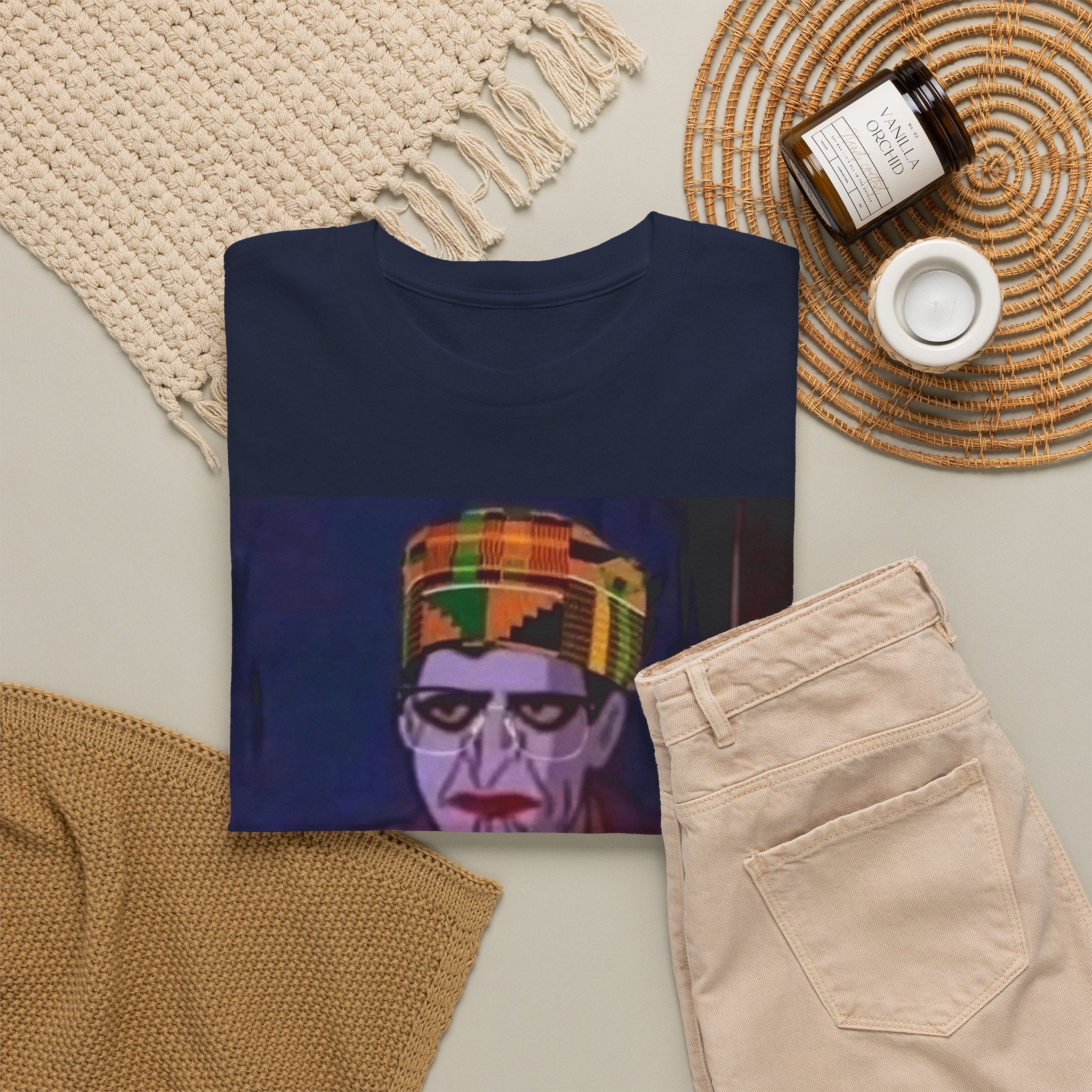 Graphic Tee — Vintage Afrocentric Joker Portrait & Psychedelic Raised Fist Art
