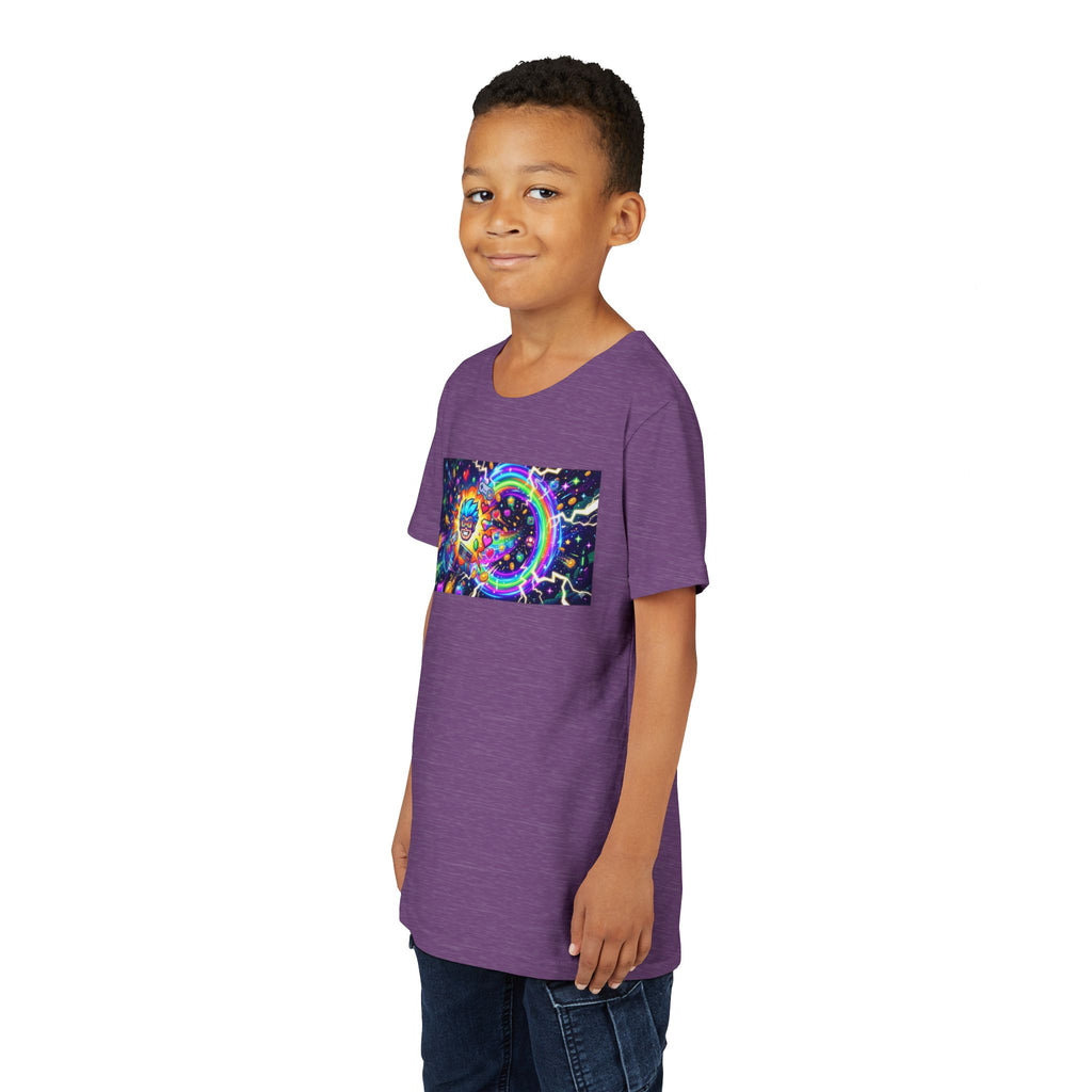 Kids Gaming Tee — Neon Rainbow Portal Gamer Shirt