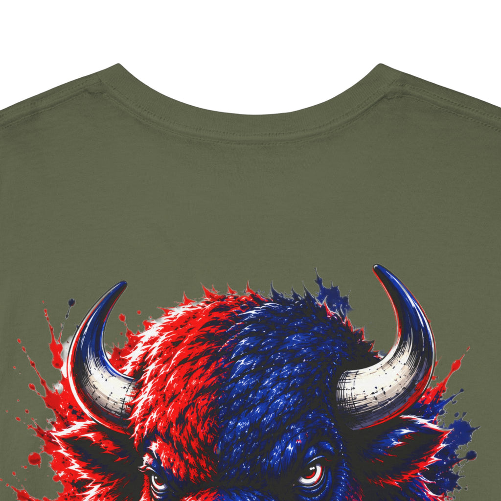 Howard University Buffalo Spirit Tee — HU Bison Red & Blue Campus Shirt