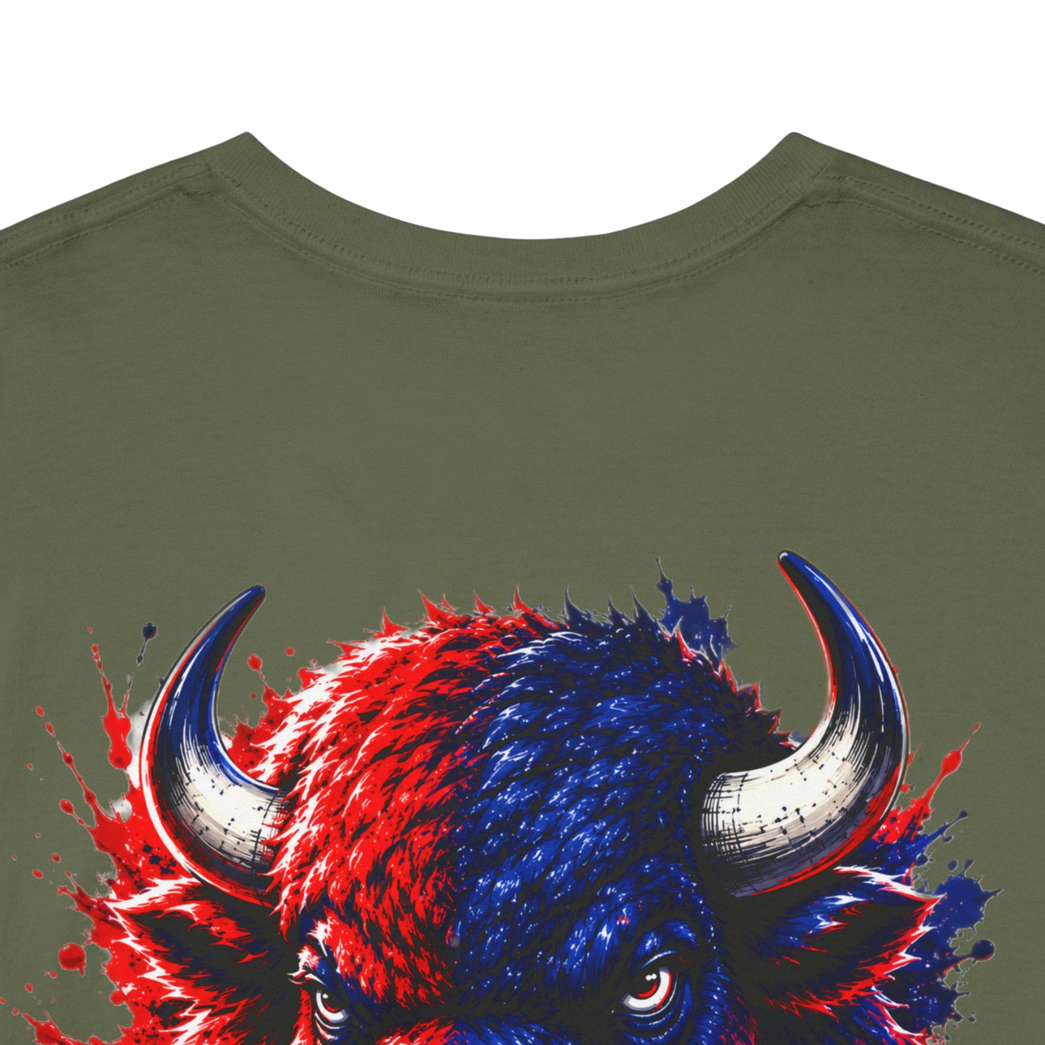 Howard University Buffalo Spirit Tee — HU Bison Red & Blue Campus Shirt