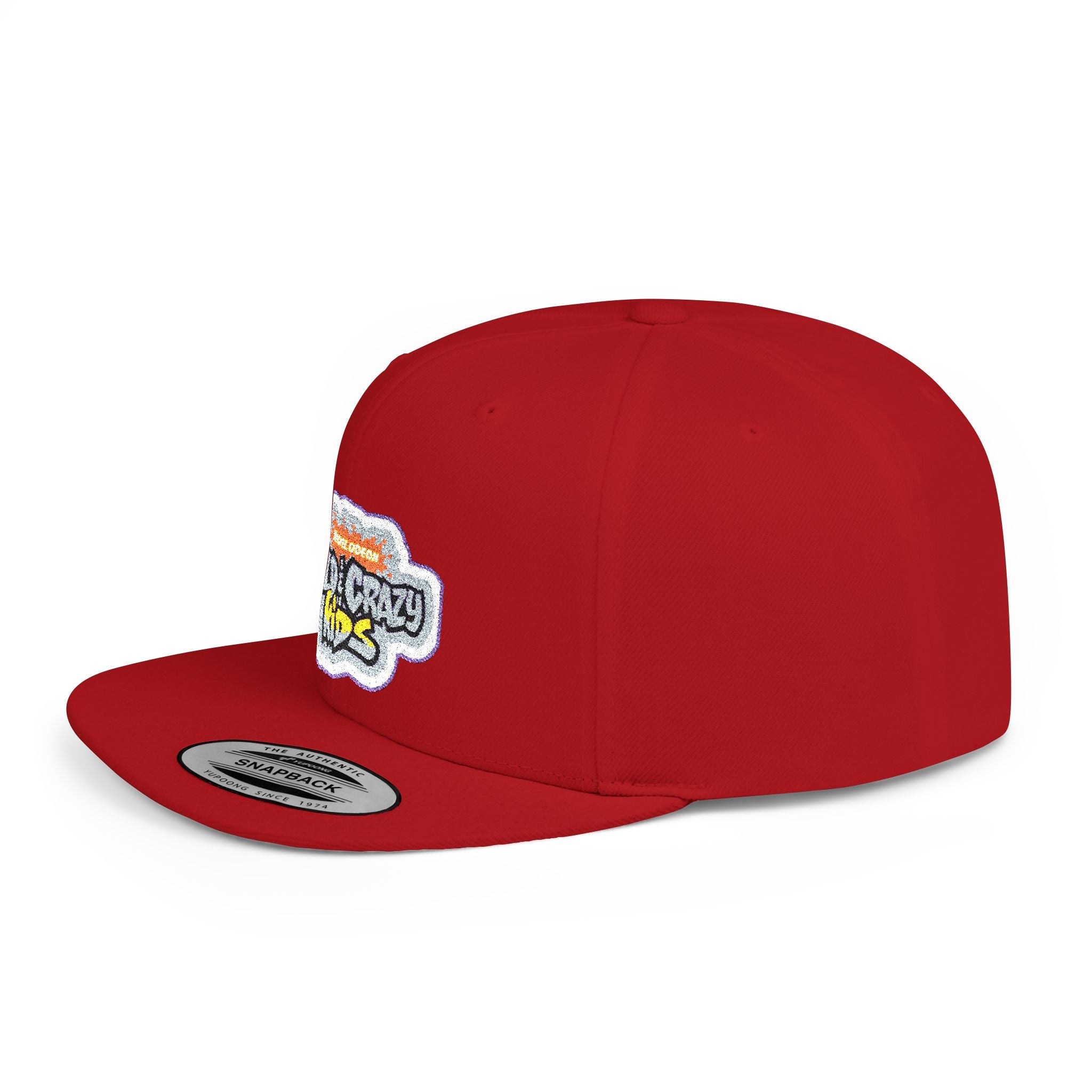 Flat Bill Snapback Hat — 'Neighborhood Vibes' Embroidered Patch Cap
