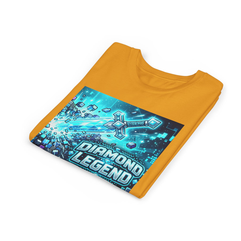 Youth Diamond Legend Tee — Pixel Minecraft-Style Gem Graphic Shirt