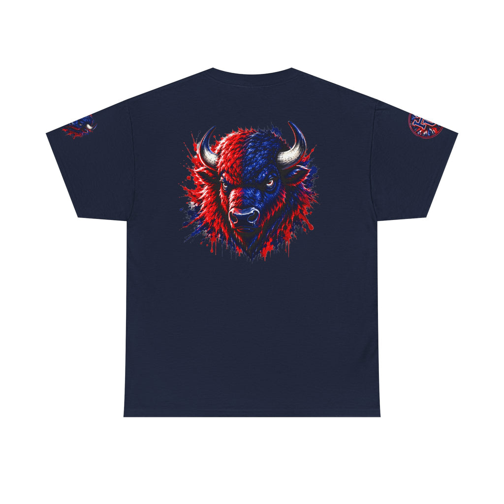 Howard University Buffalo Spirit Tee — HU Bison Red & Blue Campus Shirt