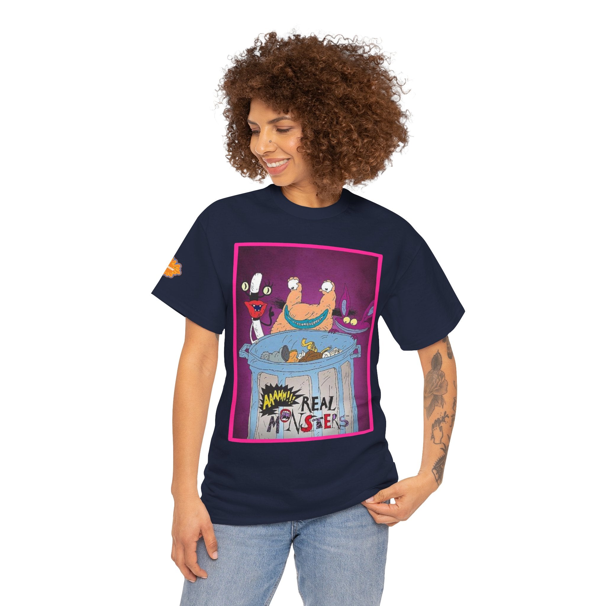 Real Monsters Vintage Cartoon T-Shirt — Nickelodeon Rugrats Crew Tee